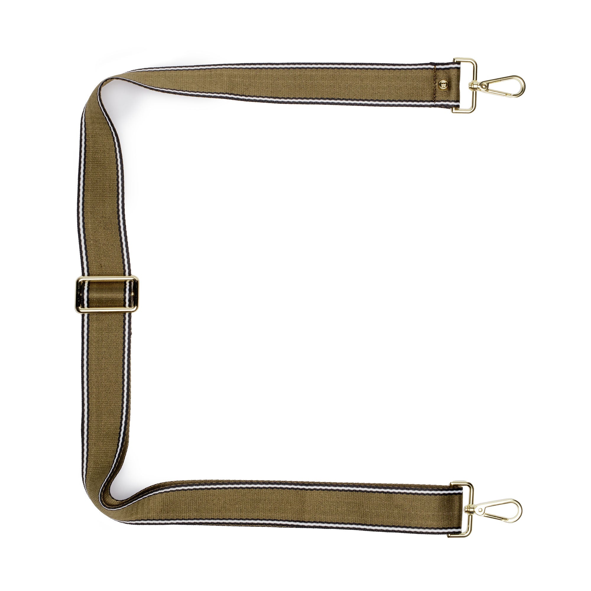 Elie Beaumont Crossbody strap - Olive Stripe