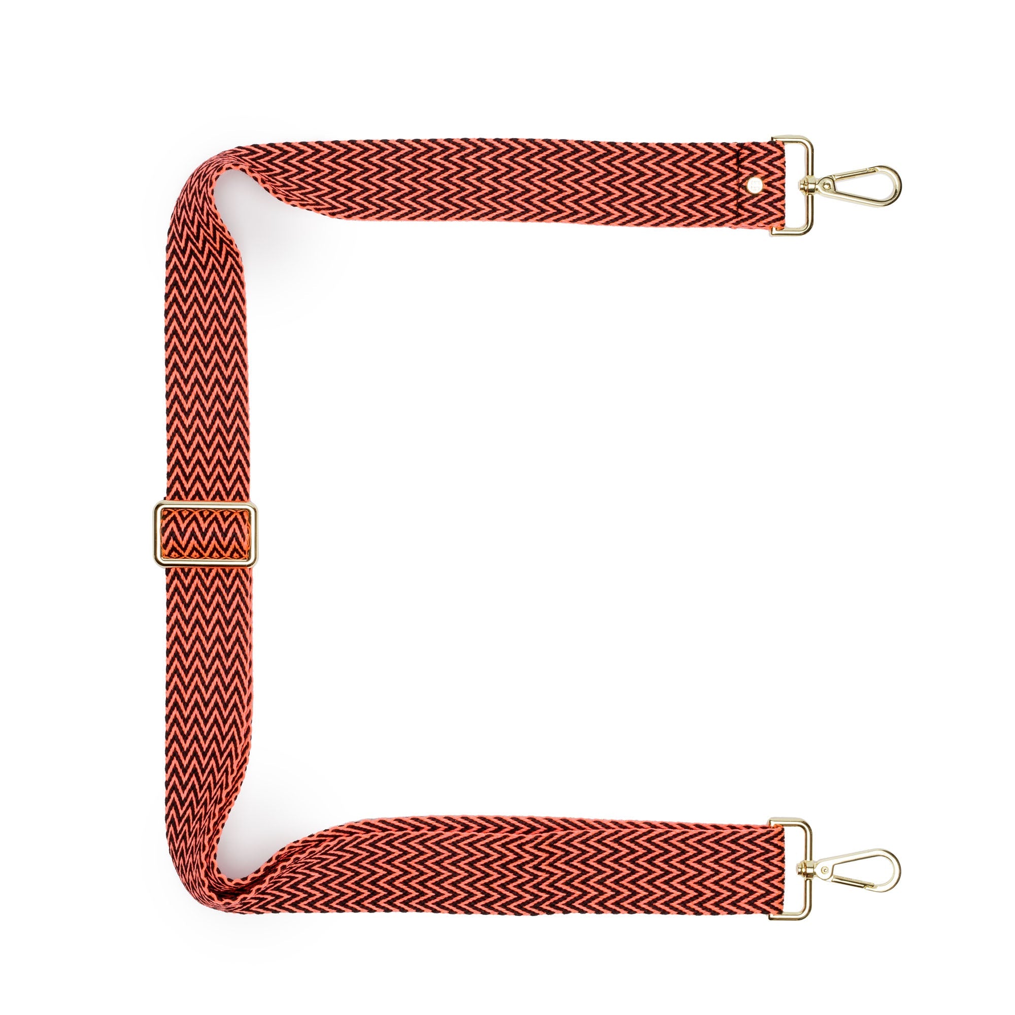 Elie Beaumont Crossbody strap - Orange Zigzag