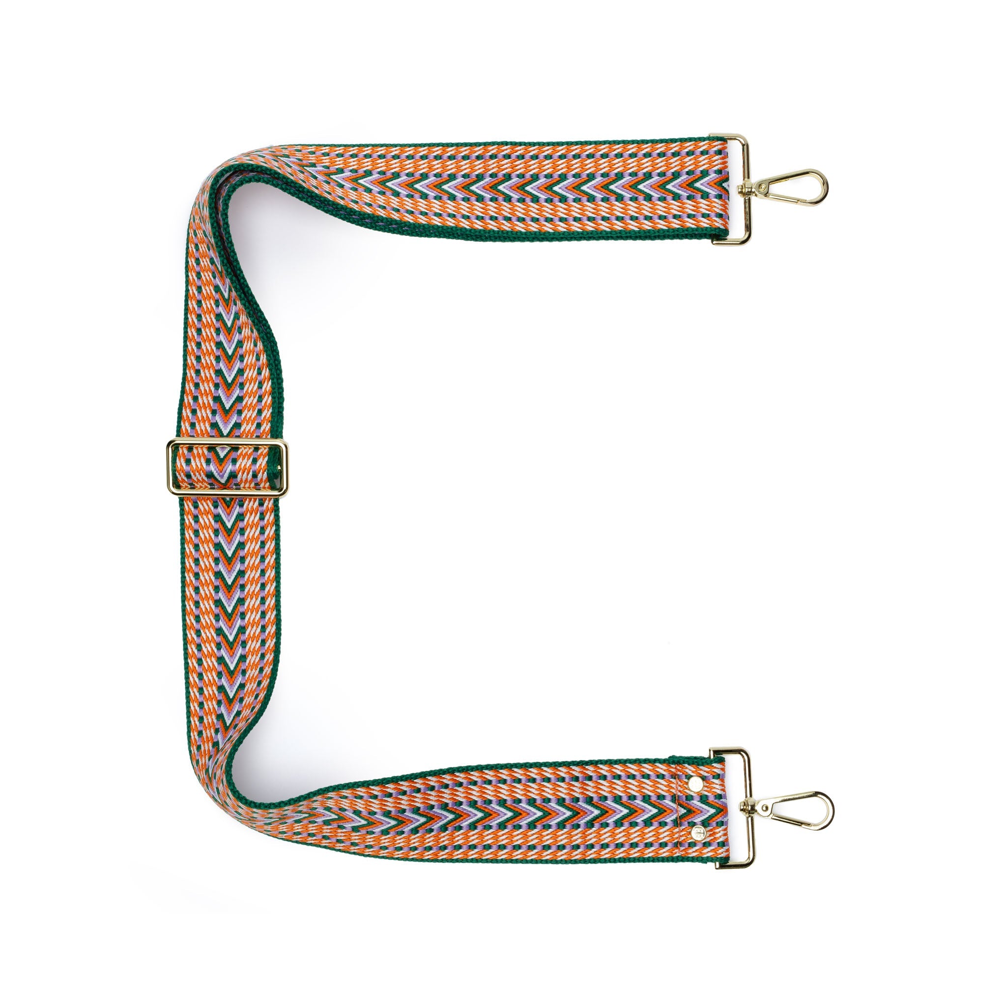 Elie Beaumont Crossbody strap - Green Aztec Strap