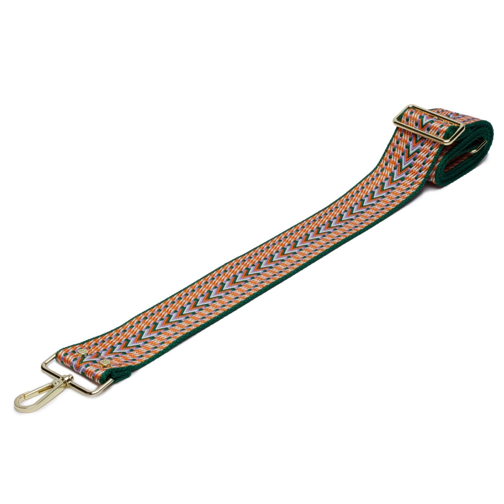 Elie Beaumont Crossbody strap - Green Aztec Strap