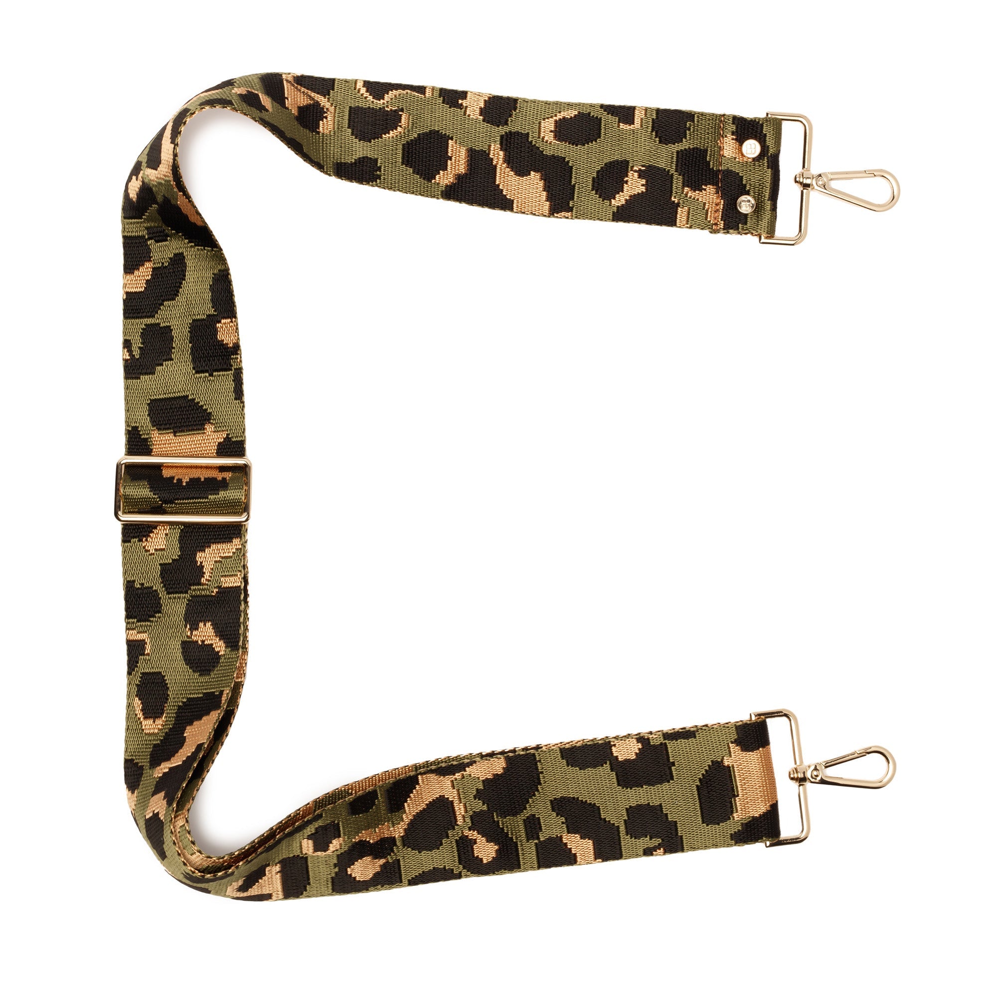 Elie Beaumont Crossbody strap - Olive Leopard