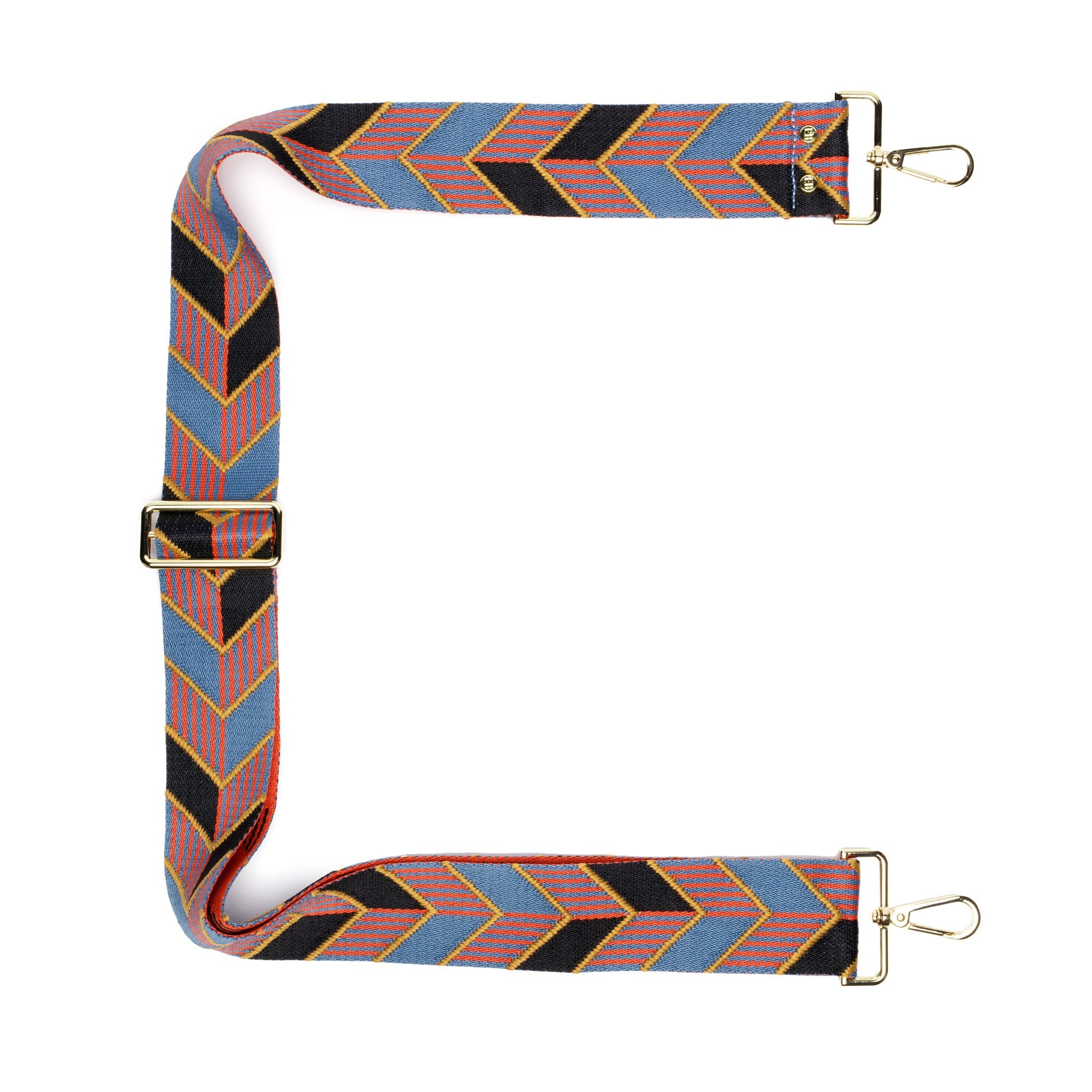 Elie Beaumont Crossbody strap - Black/Blue Arrows