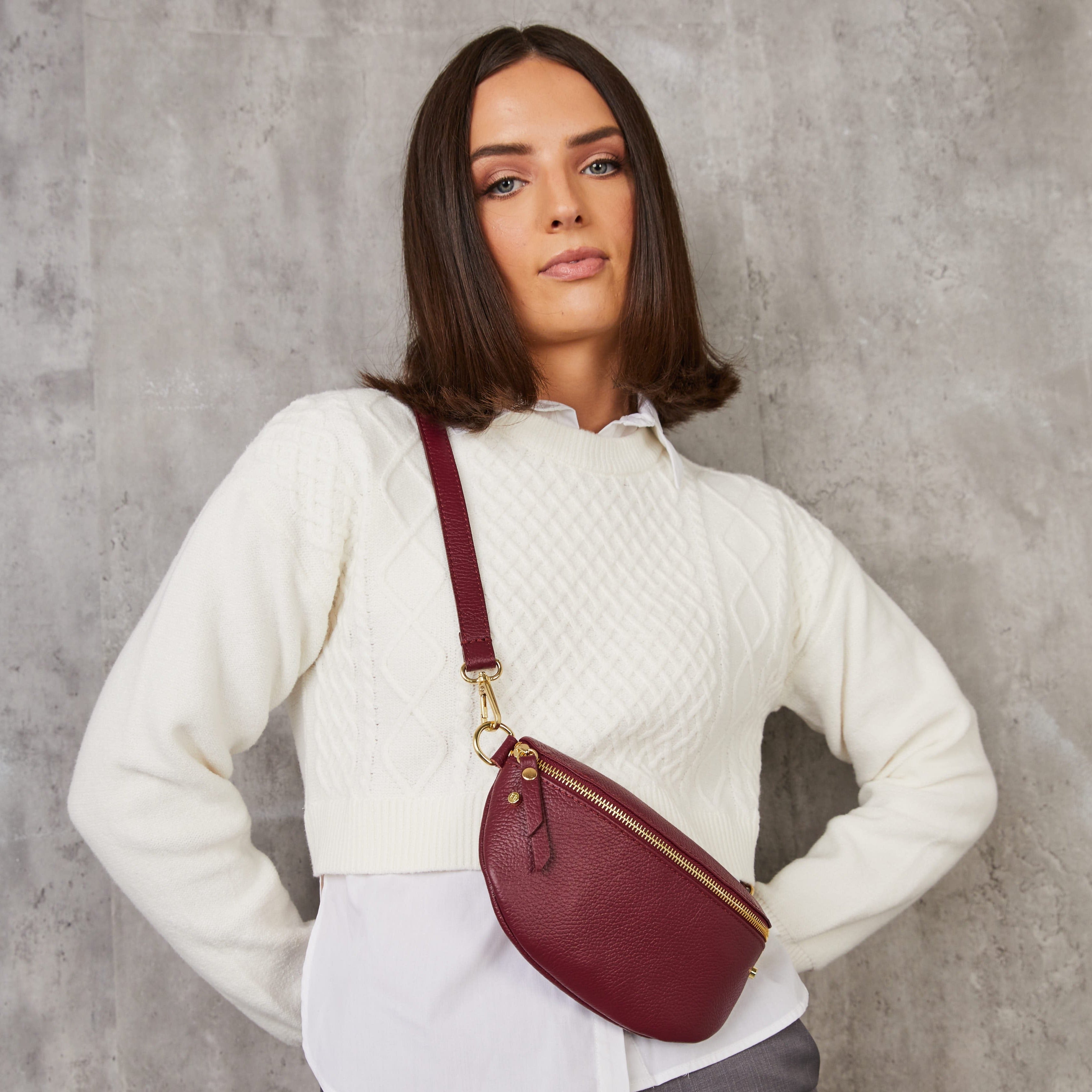 Elie Beaumont Sling Bag - Wine