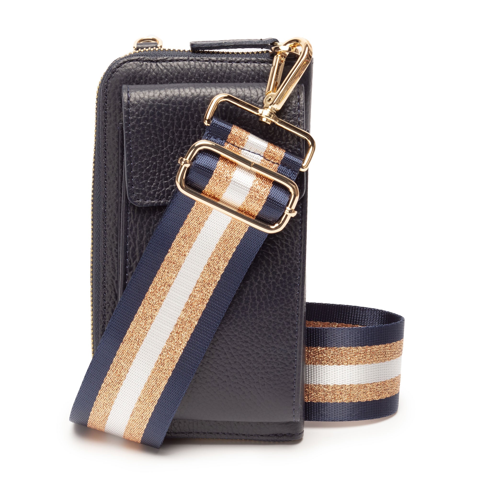 Elie Beaumont Phonebag Navy (Navy copper strap)