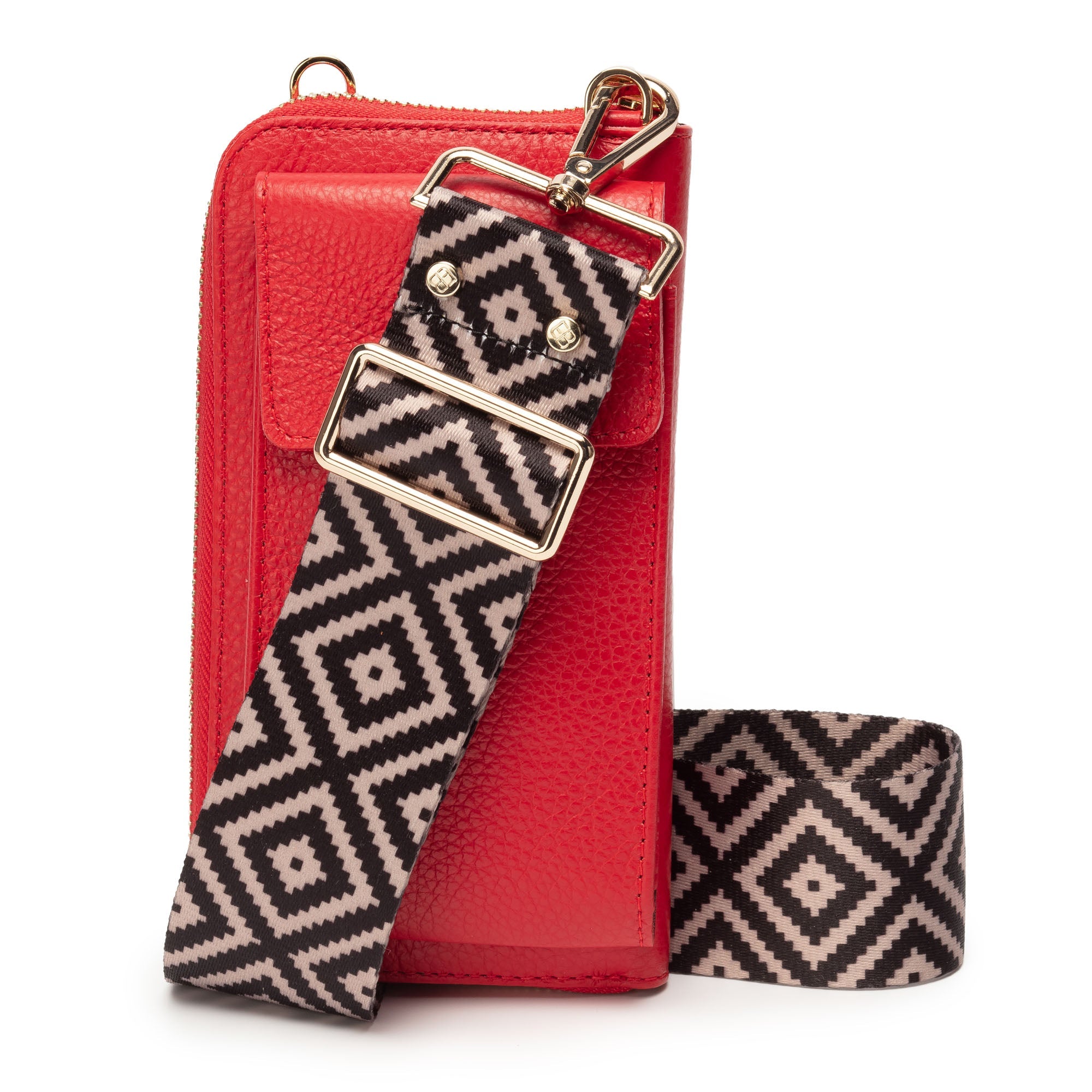 Elie Beaumont Phonebag Red (Blue Diamondstrap)