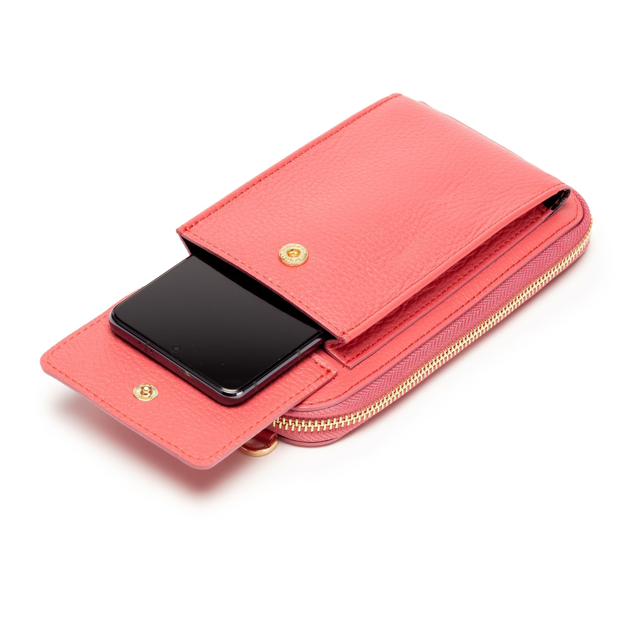 Elie Beaumont Phonebag Strawberry (Silver Chevron strap)