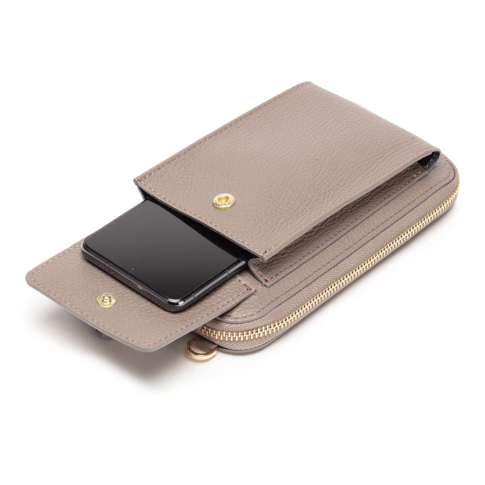 Elie Beaumont Phonebag Grey (Leopard strap)