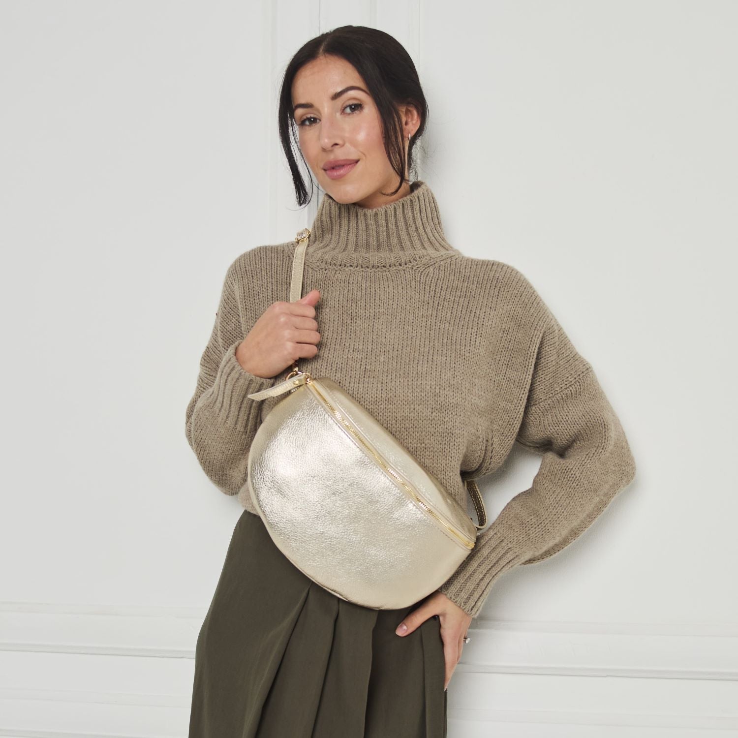 Elie Beaumont Sling Bag - Gold Large