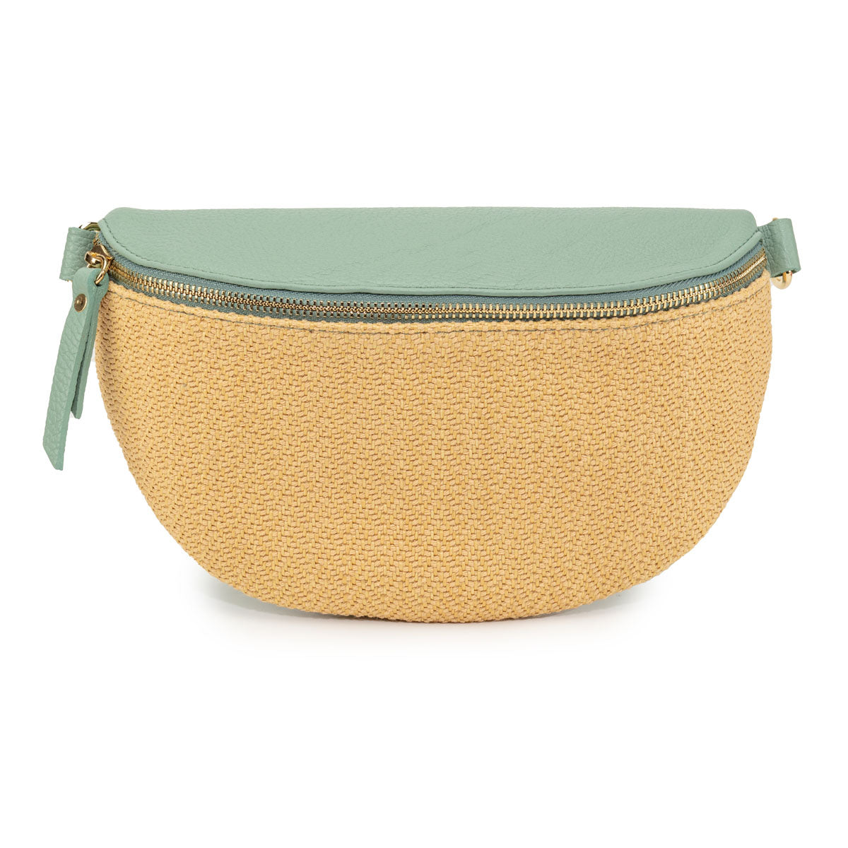 Elie Beaumont Raffia Sling Bag Mint