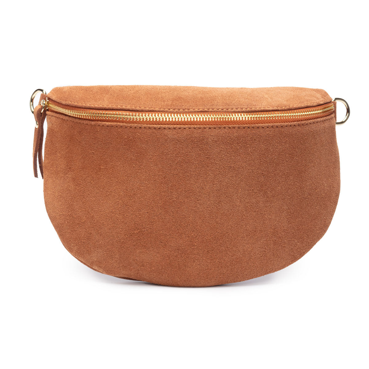 Elie Beaumont Suede Sling Bag - Tan Large