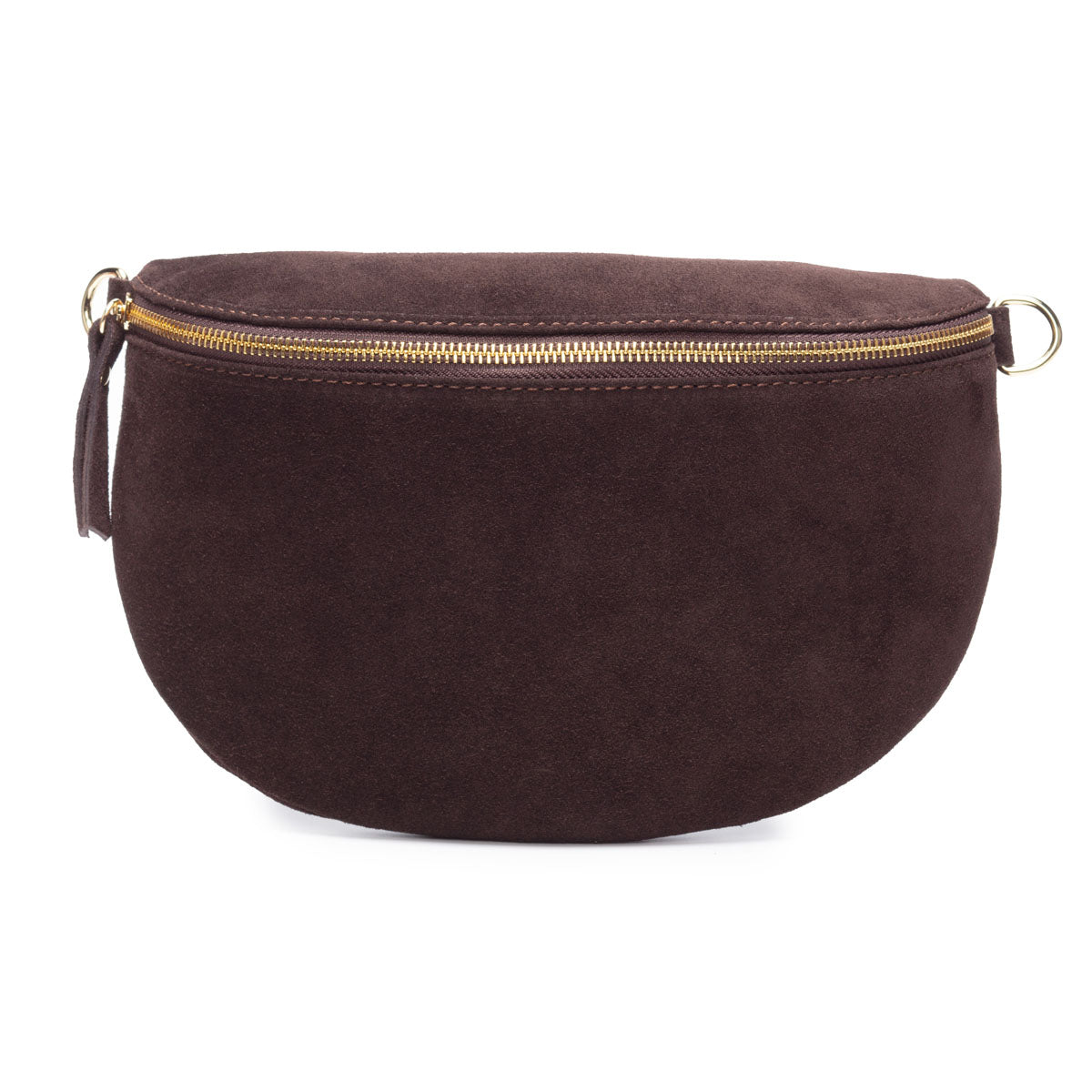 Elie Beaumont Suede Sling Bag - Chocolate Large