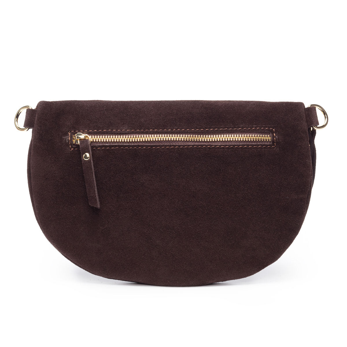 Elie Beaumont Suede Sling Bag - Chocolate Large