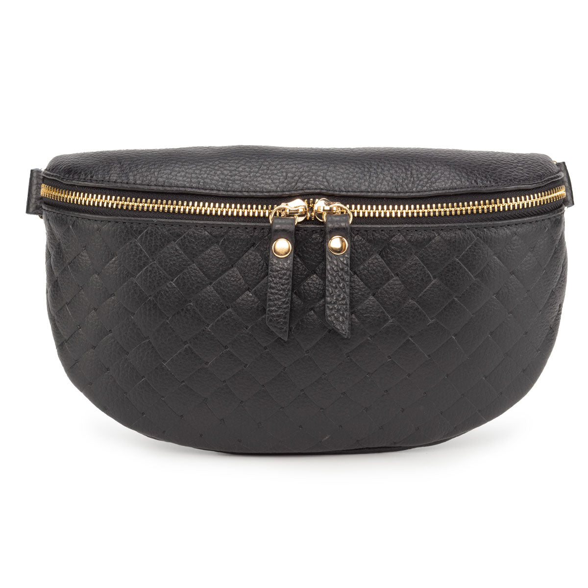 Elie Beaumont Woven Sling Bag Black - Midi size