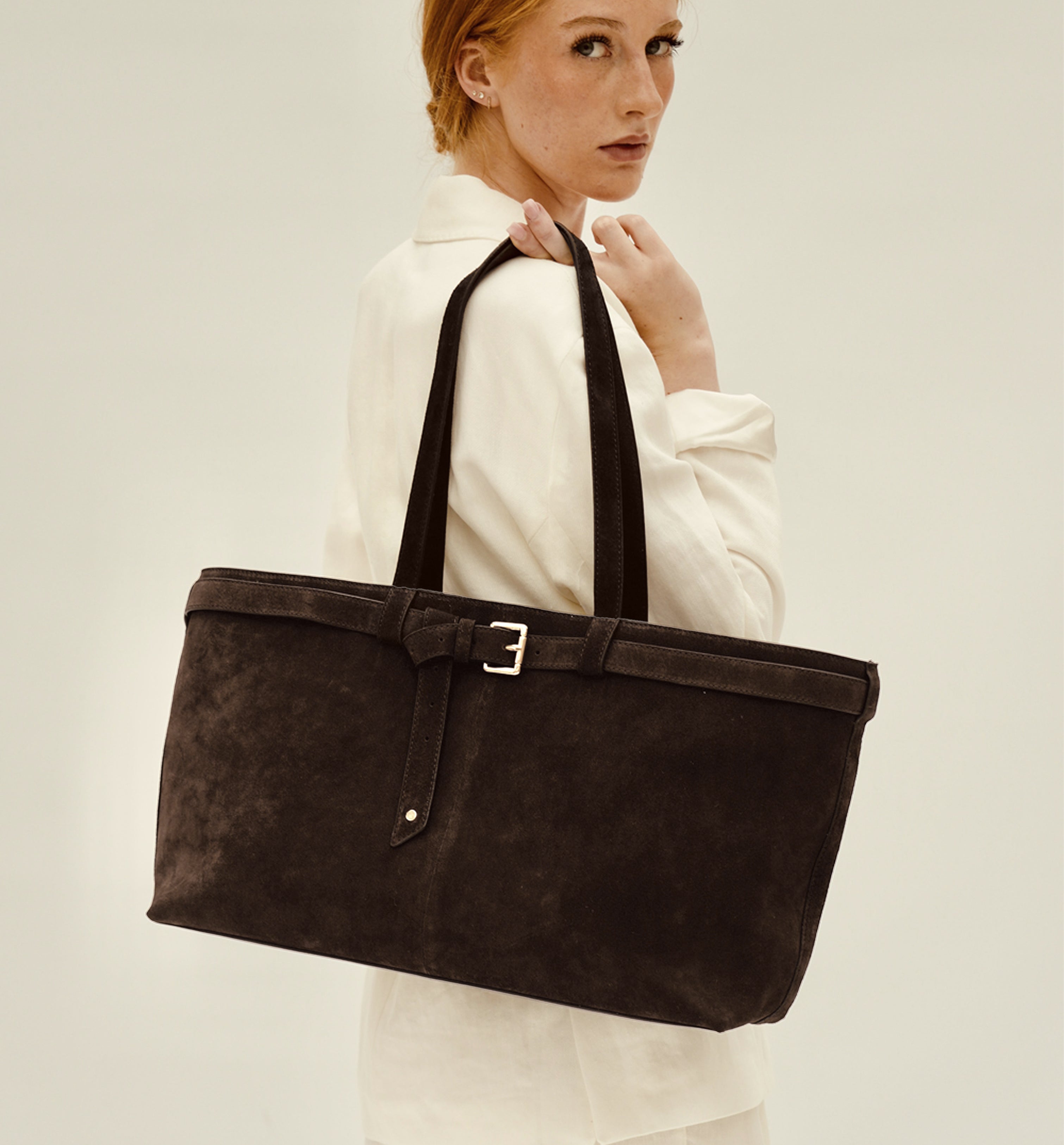 Apatchy London The Esme Chocolate Suede Bag