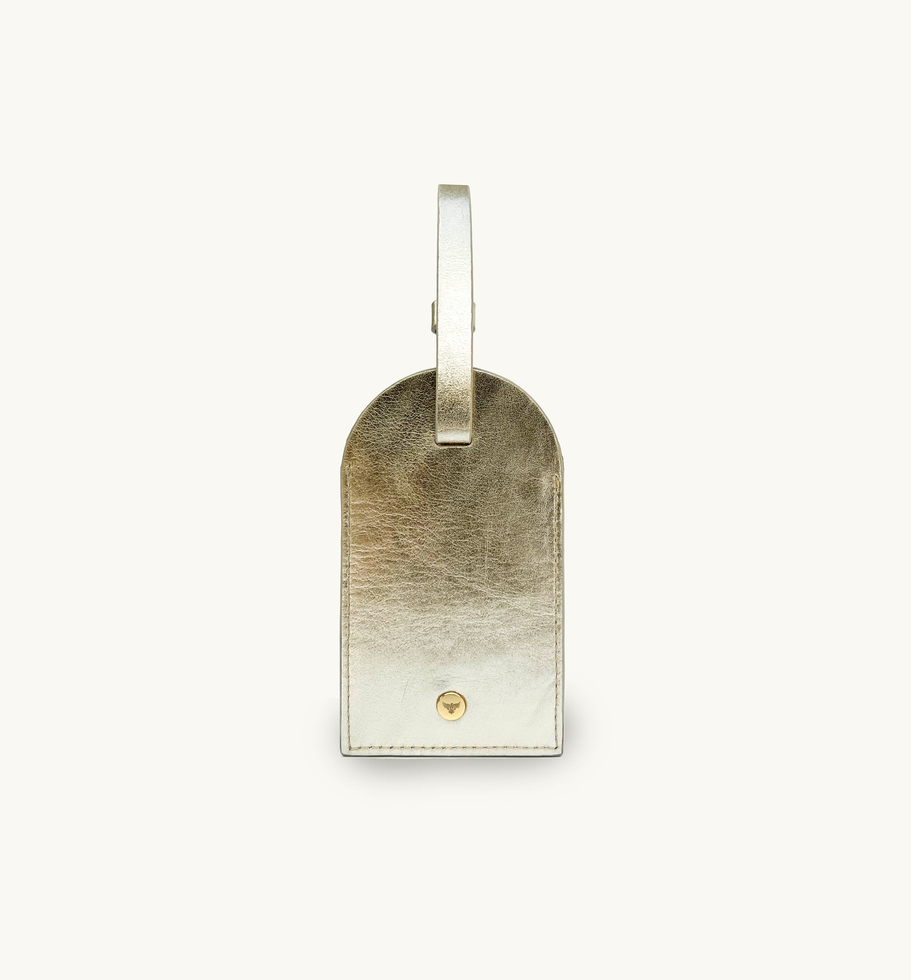 Apatchy London Gold Leather Luggage Tag