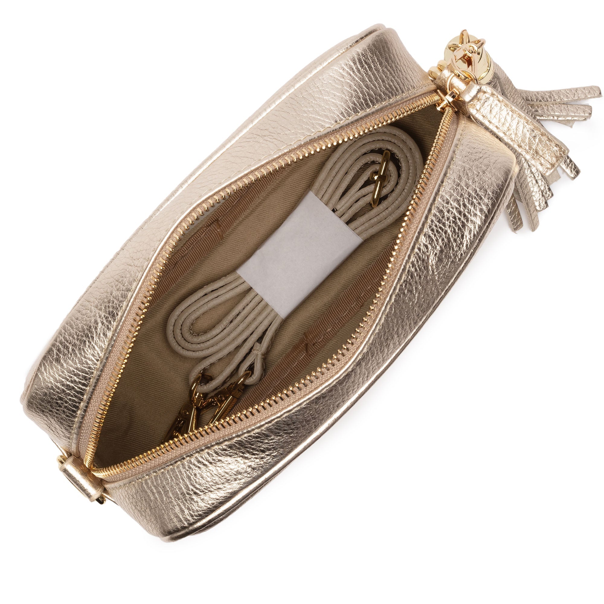 Elie Beaumont Crossbody Tassel Gold