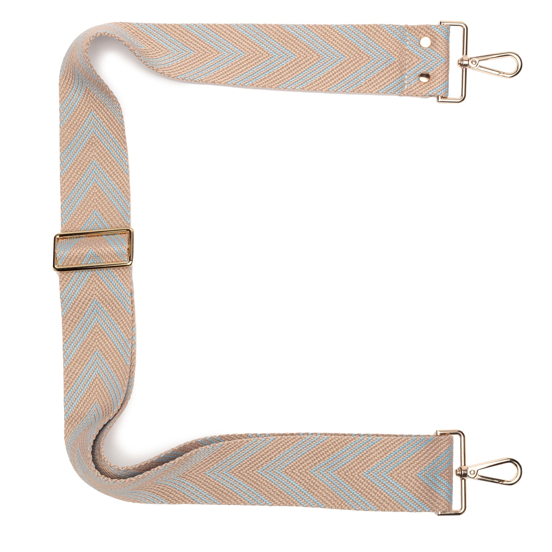 Elie Beaumont Chevron Crossbody strap - Sky Blue Chevron