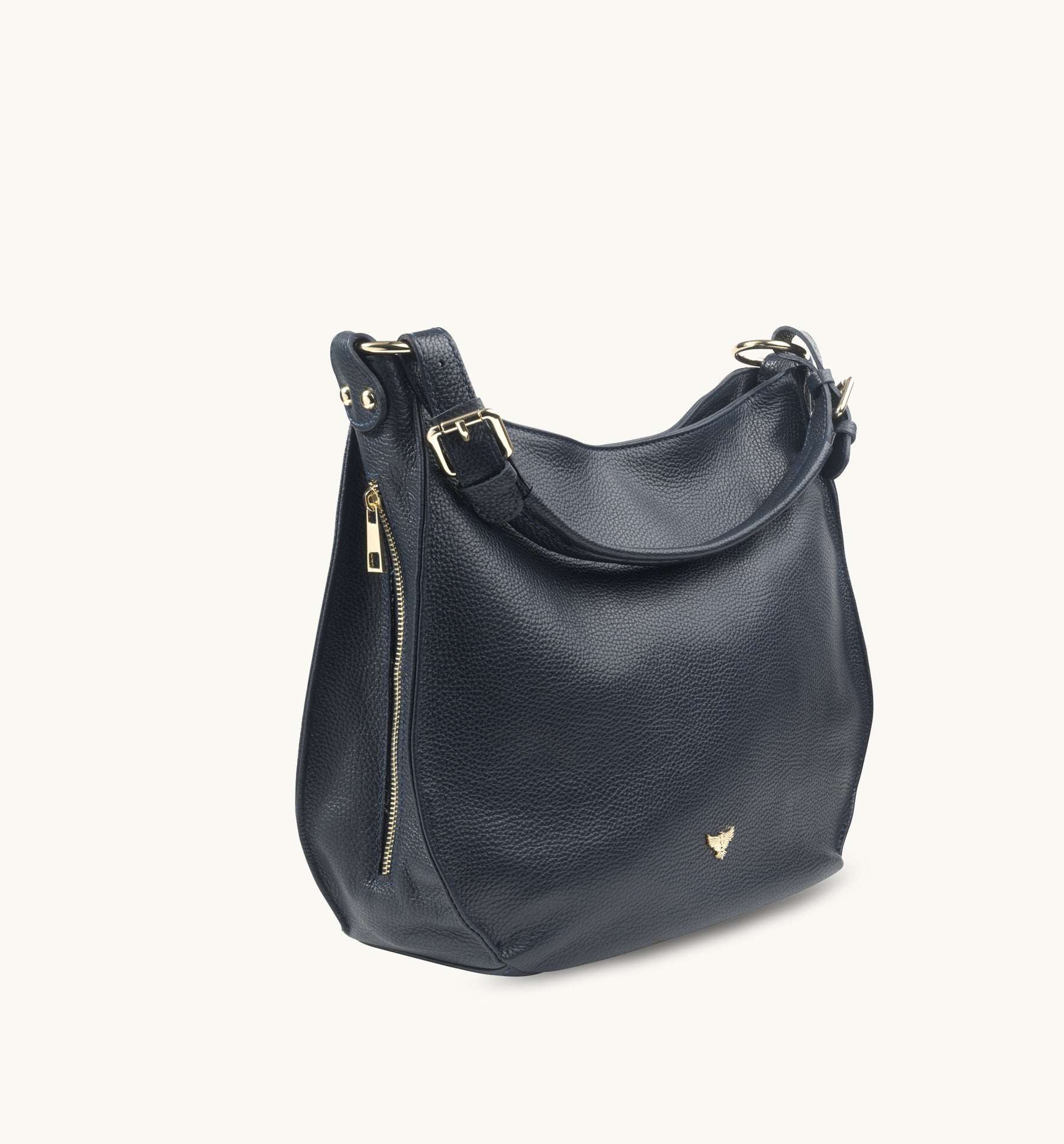Apatchy London The Harriet Navy Leather Bag