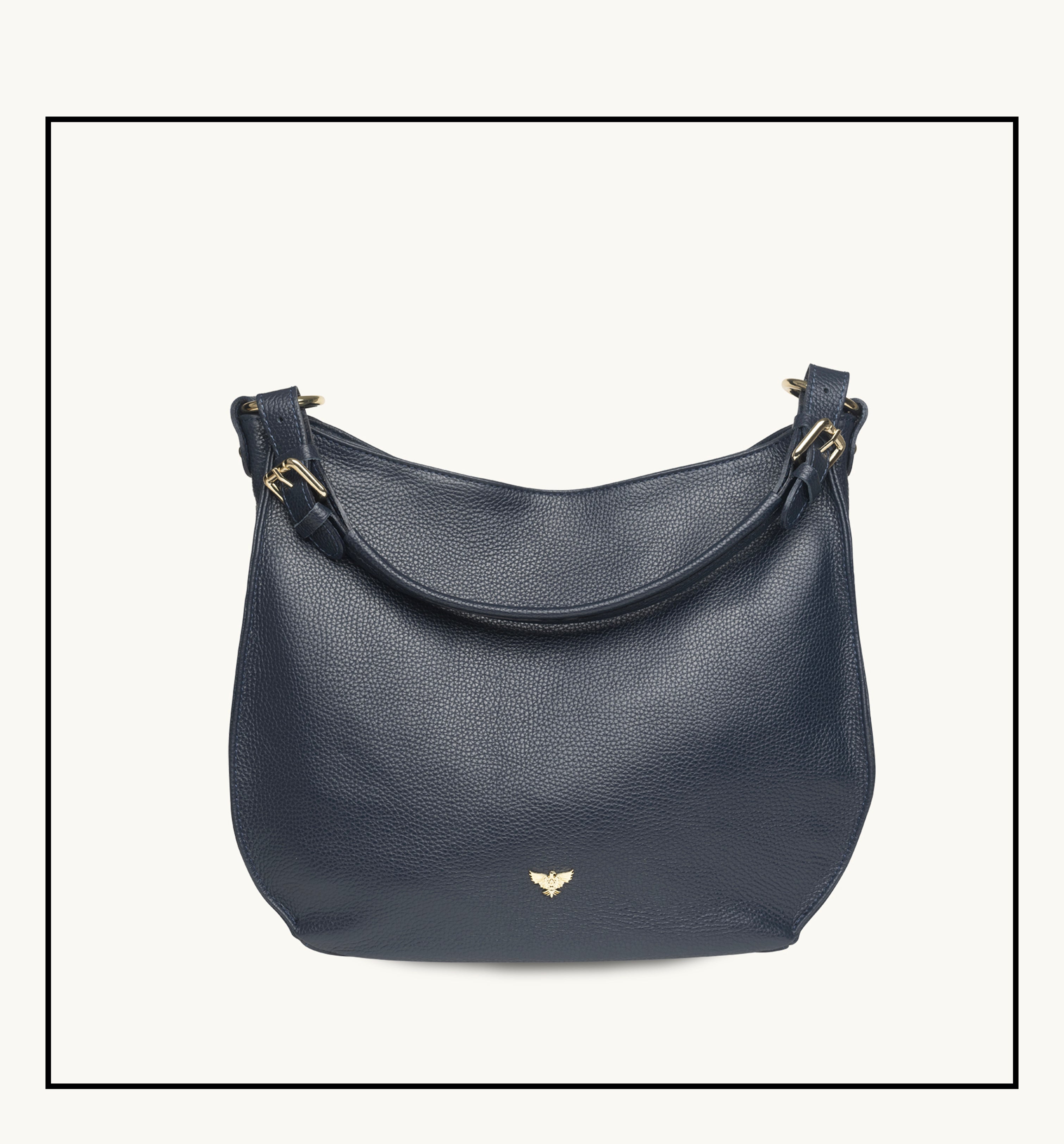 Apatchy London The Harriet Navy Leather Bag