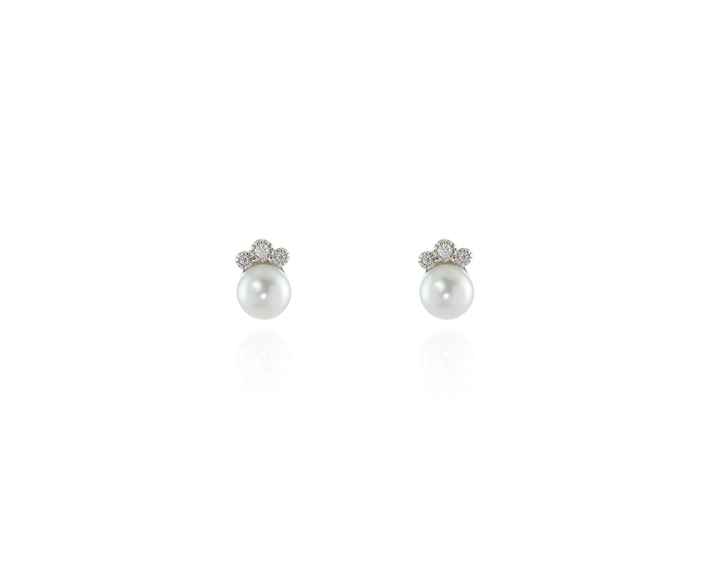 Hilda Pearl Silver Earrings