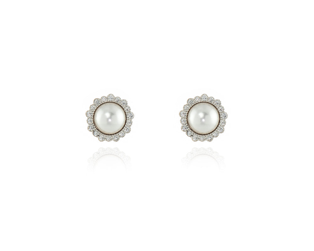 Jasmin Pearl Silver Earrings