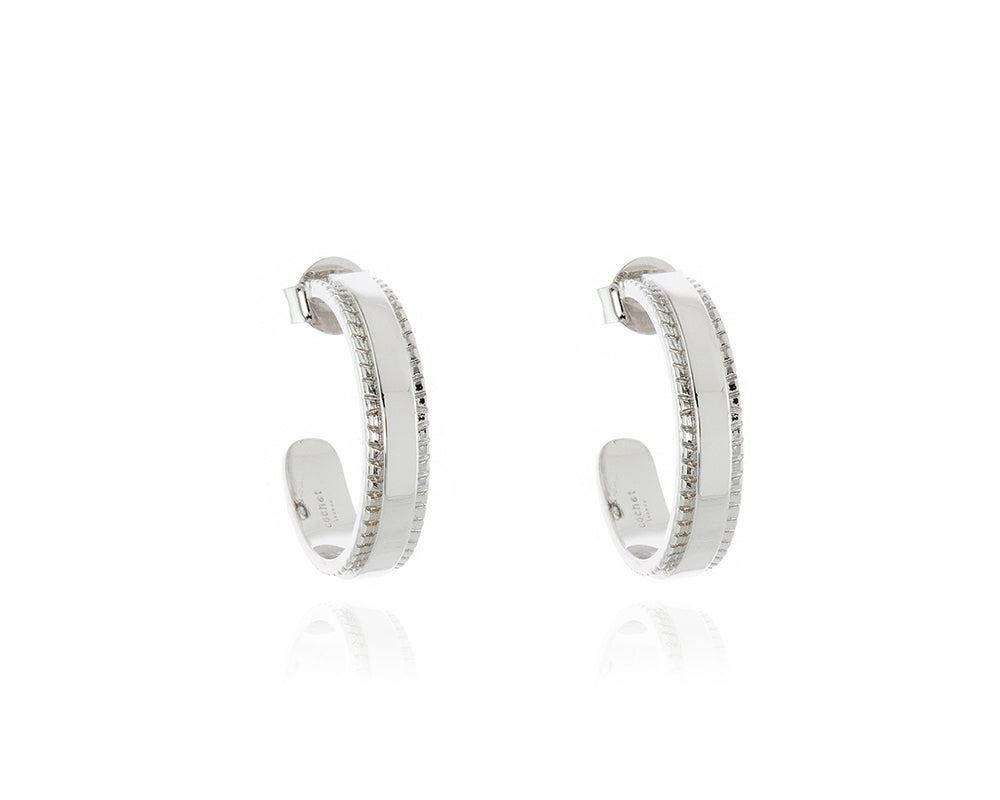 Keanu Silver Hoop Earrings