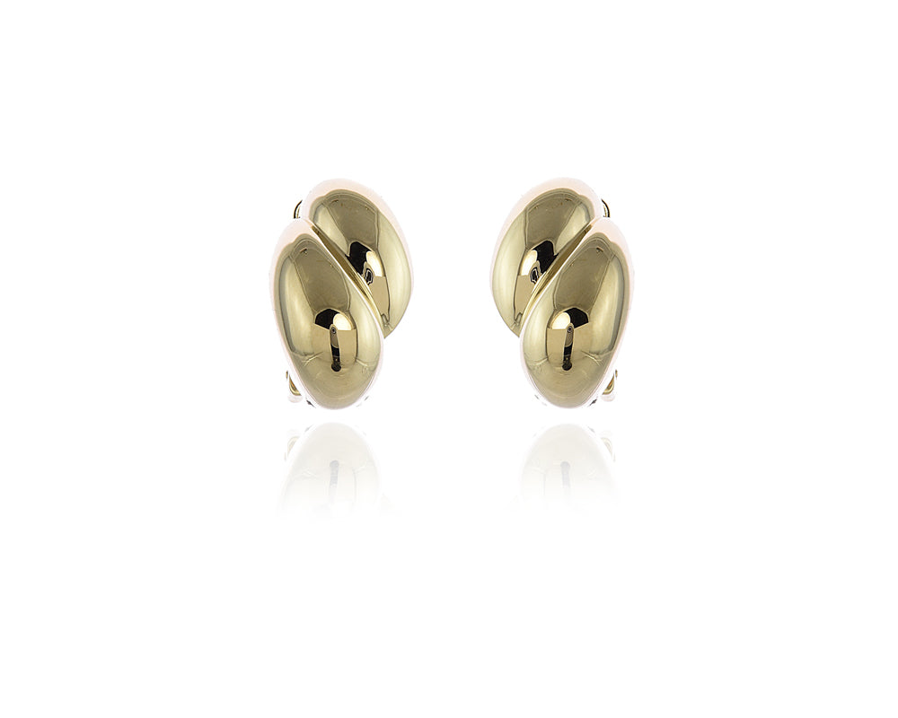 Laine Polished Gold Clip On Earrings