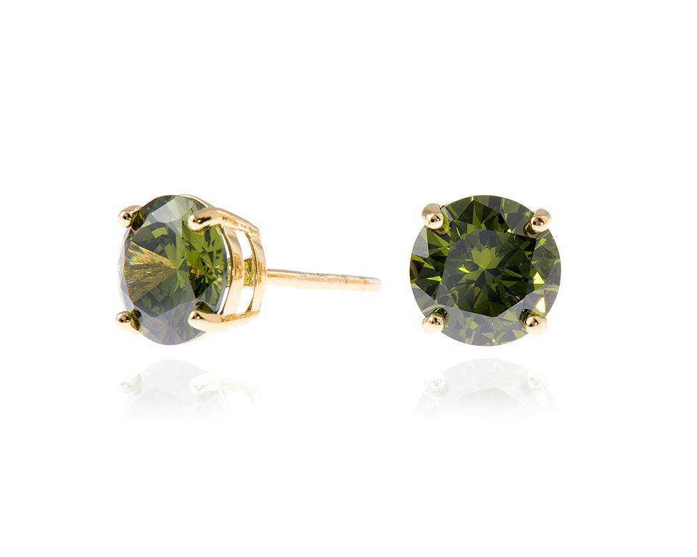 Cachet London Lana 8mm Olivine Earrings
