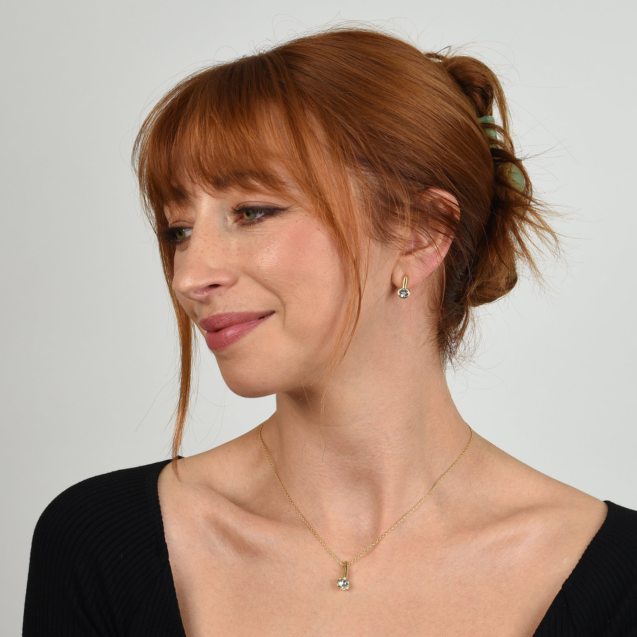 Cachet London Lara Simple Stud Gold Earrings