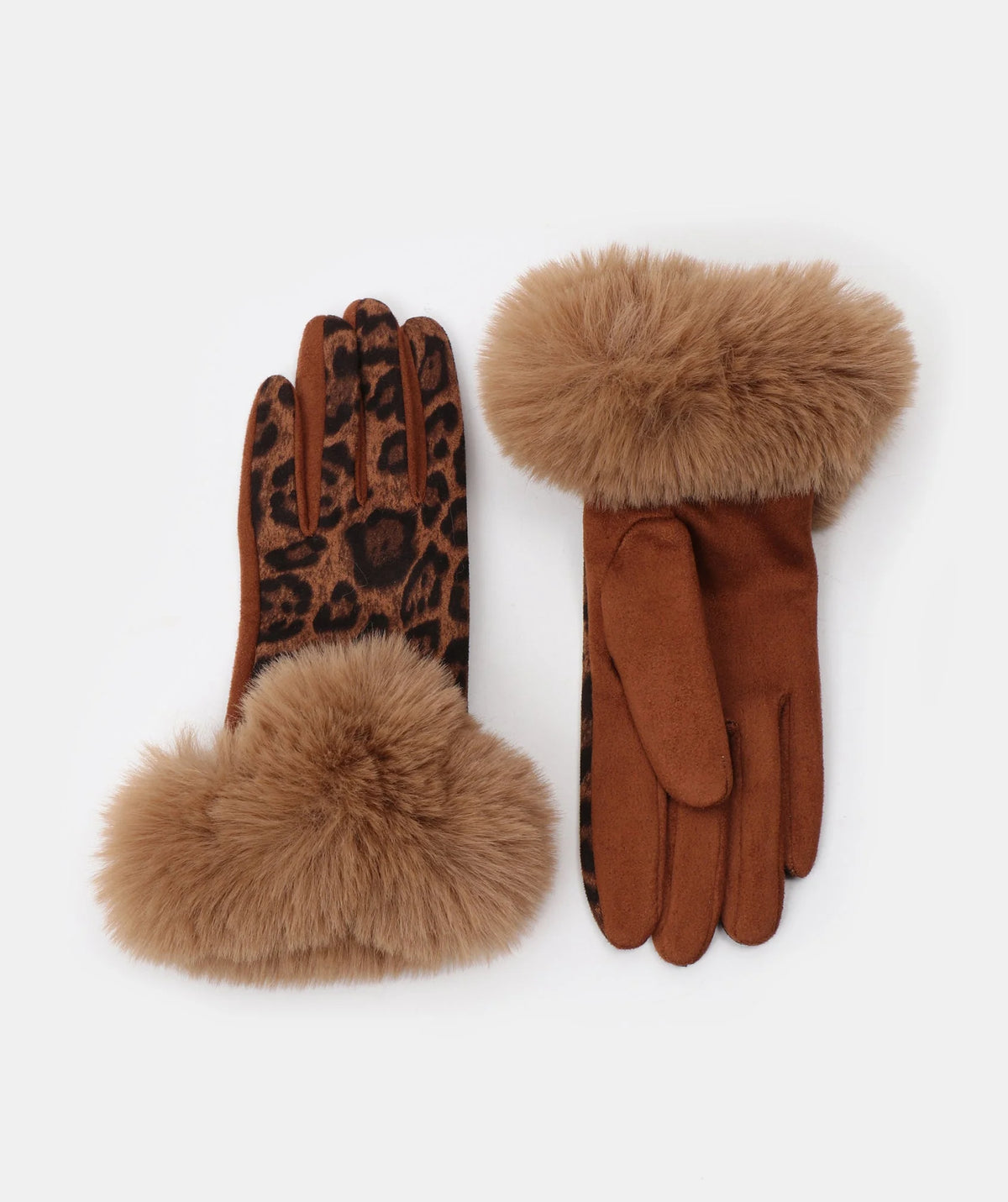 Leopard Print Faux Suede Gloves | Stylish Gloves