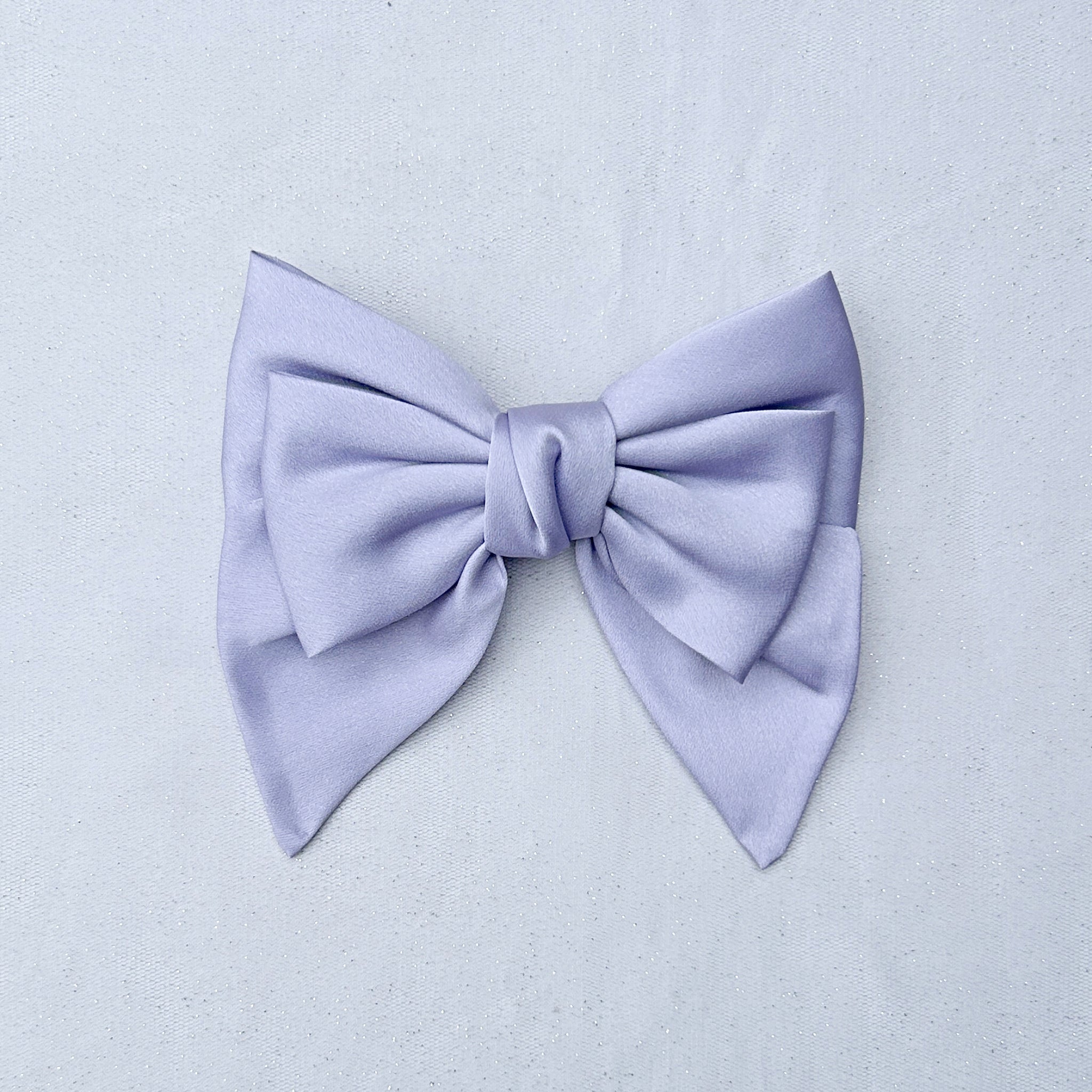 QueenMee Lilac Satin Hair Bow Lilac Hair Clip