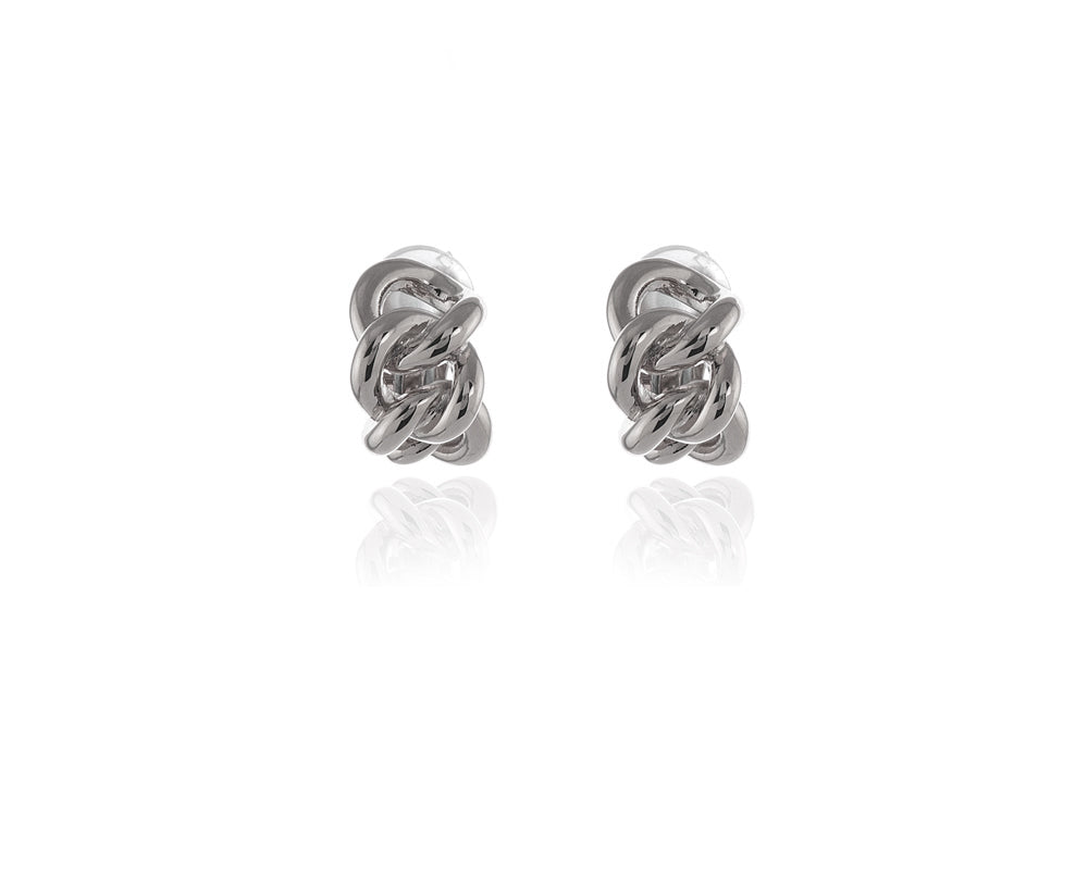 Link Silver Clip On Earrings