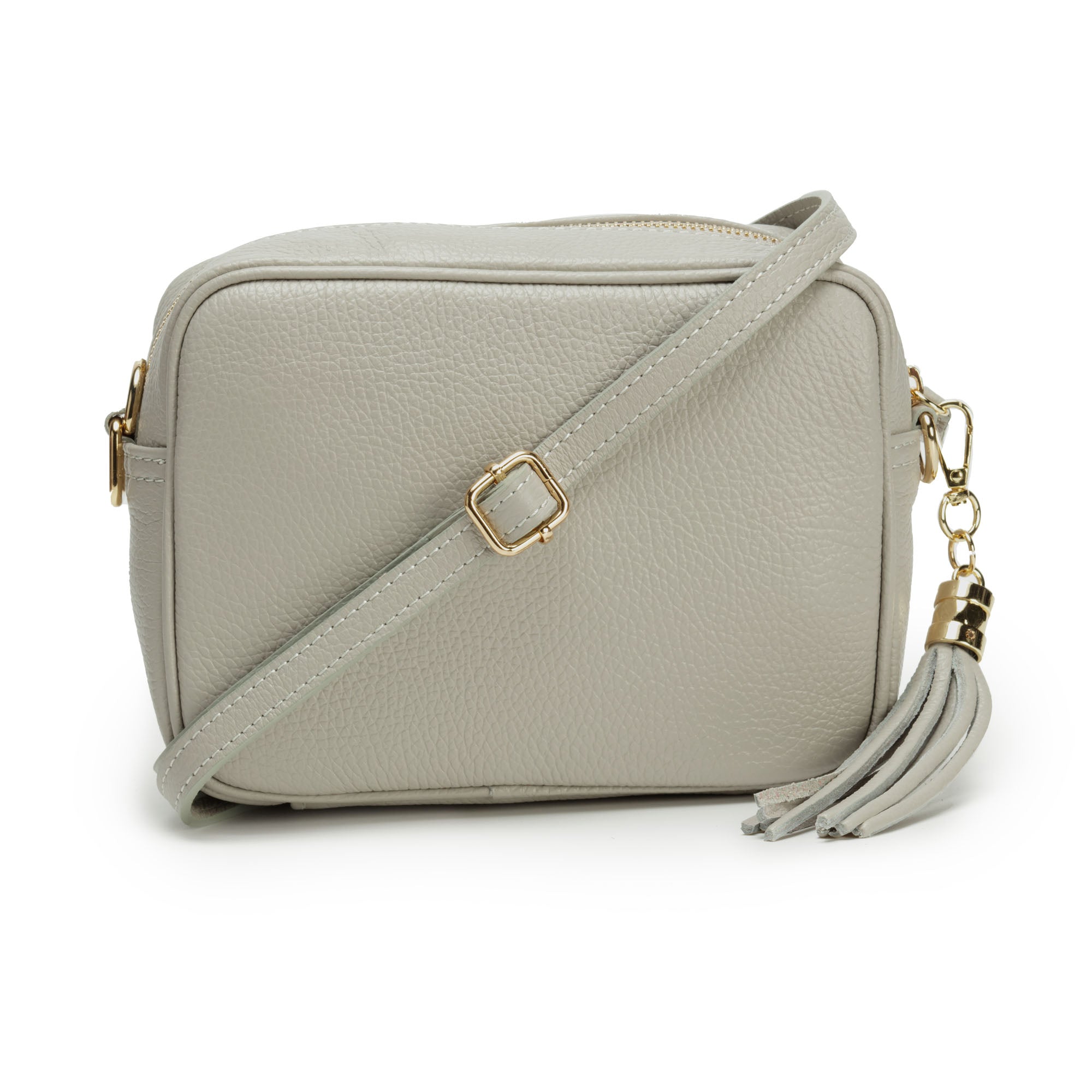 Elie Beaumont Crossbody Tassel Light Grey