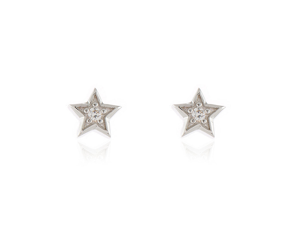 Luna Star Silver Earrings