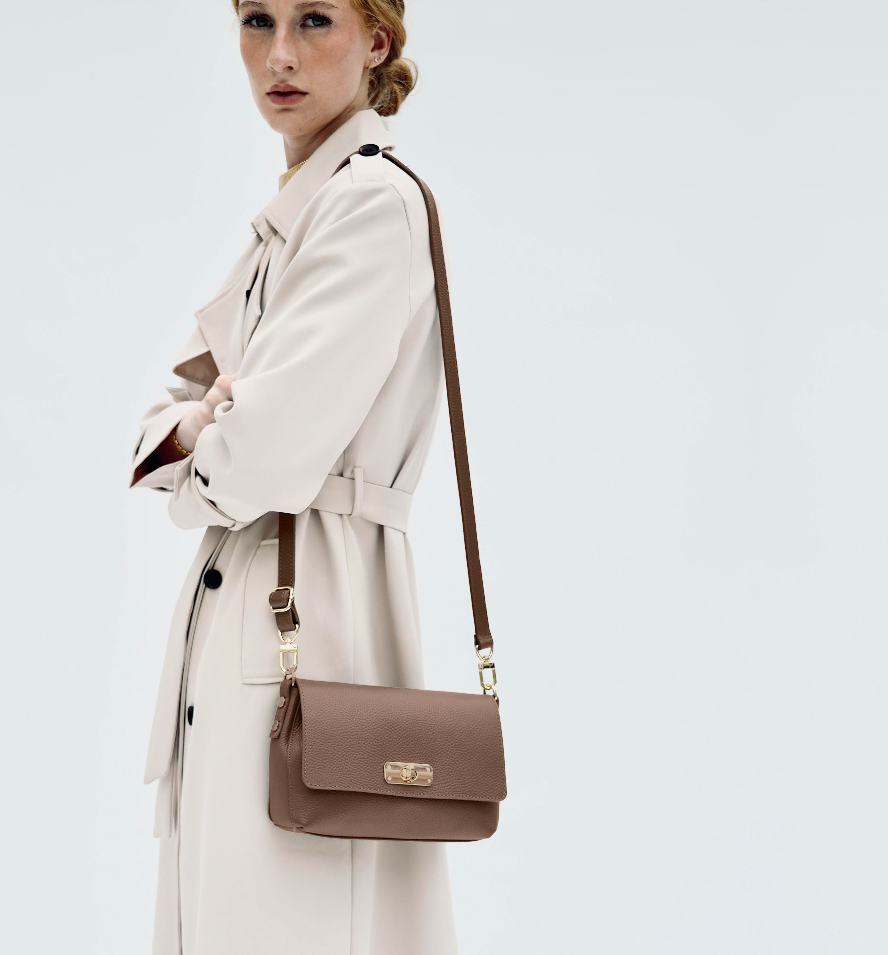 Apatchy London The Maisie Midi Mink Leather Bag