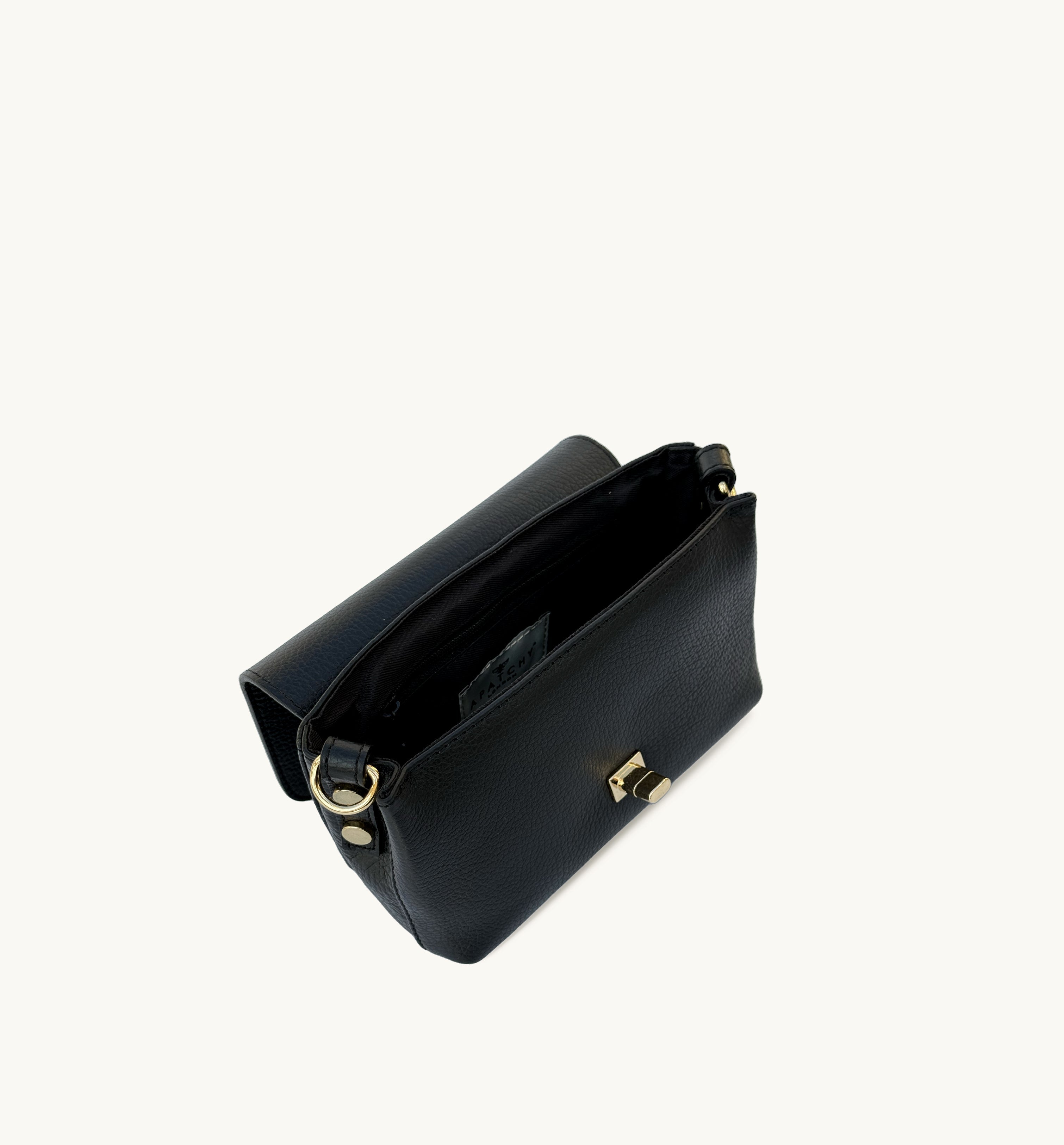 Apatchy London The Maisie Black Leather Bag