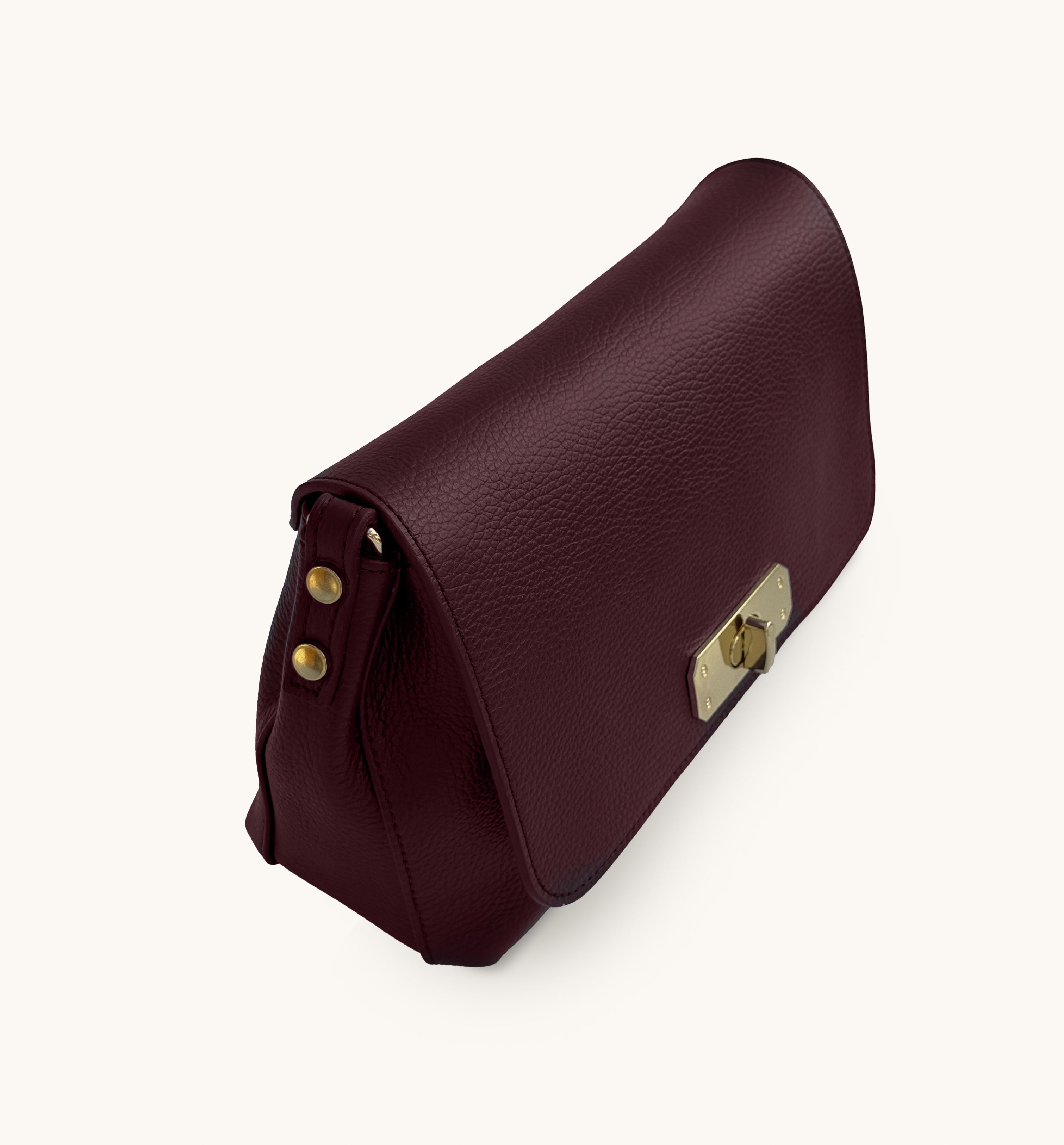 Apatchy London The Maisie Maxi Burgundy Leather Bag