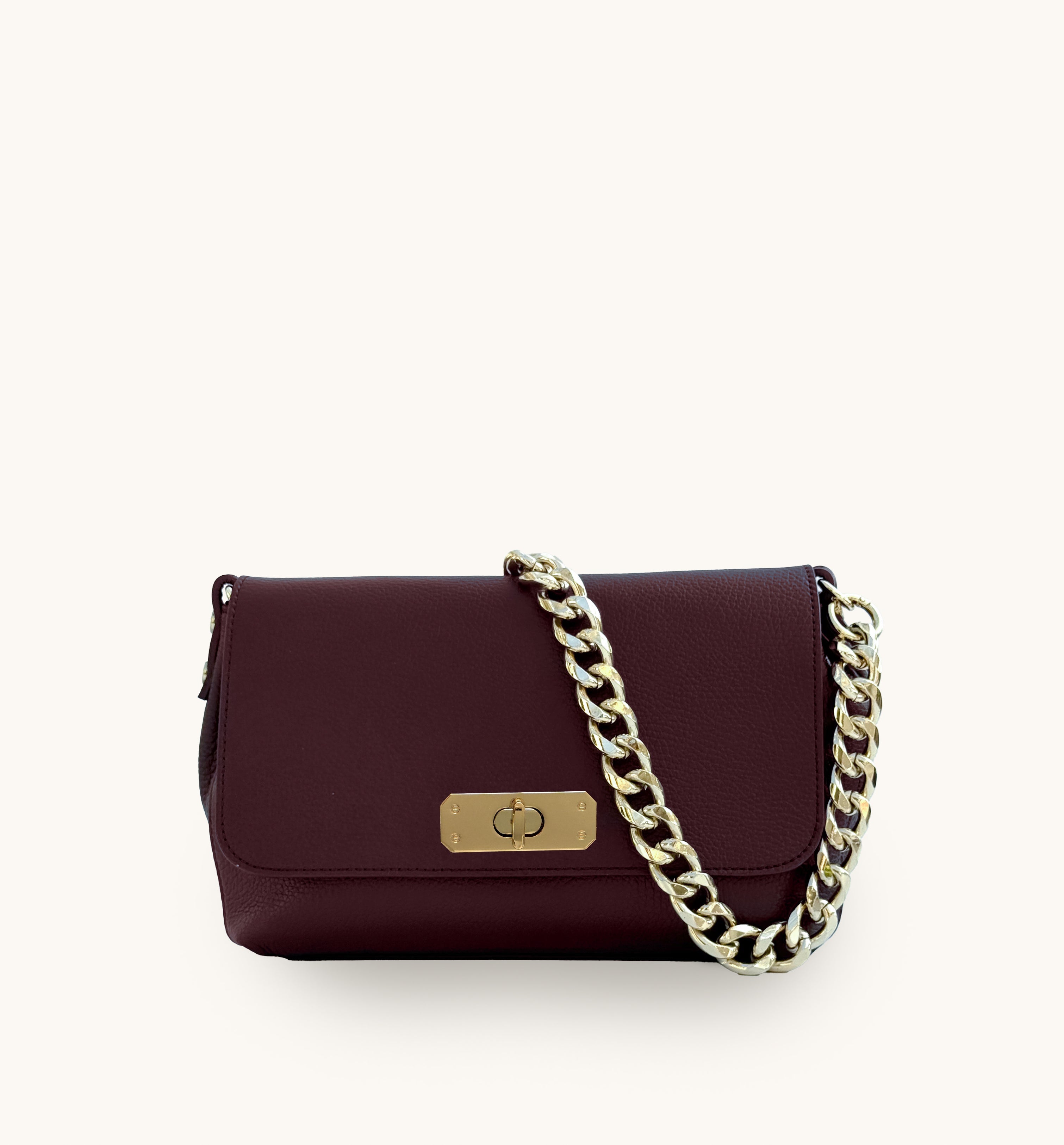 Apatchy London The Maisie Maxi Burgundy Leather Bag