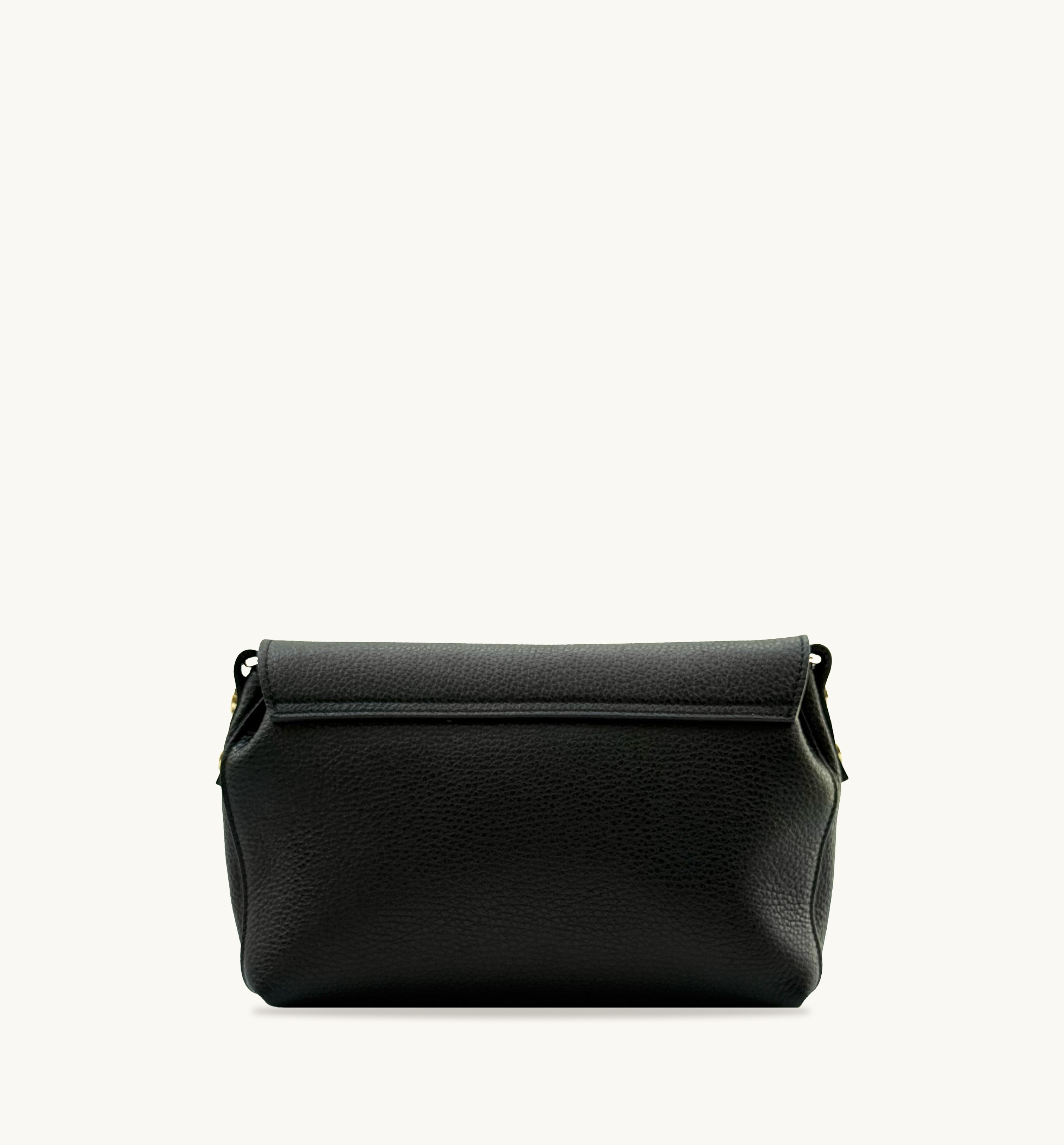 Apatchy London The Maisie Midi Black Leather Bag