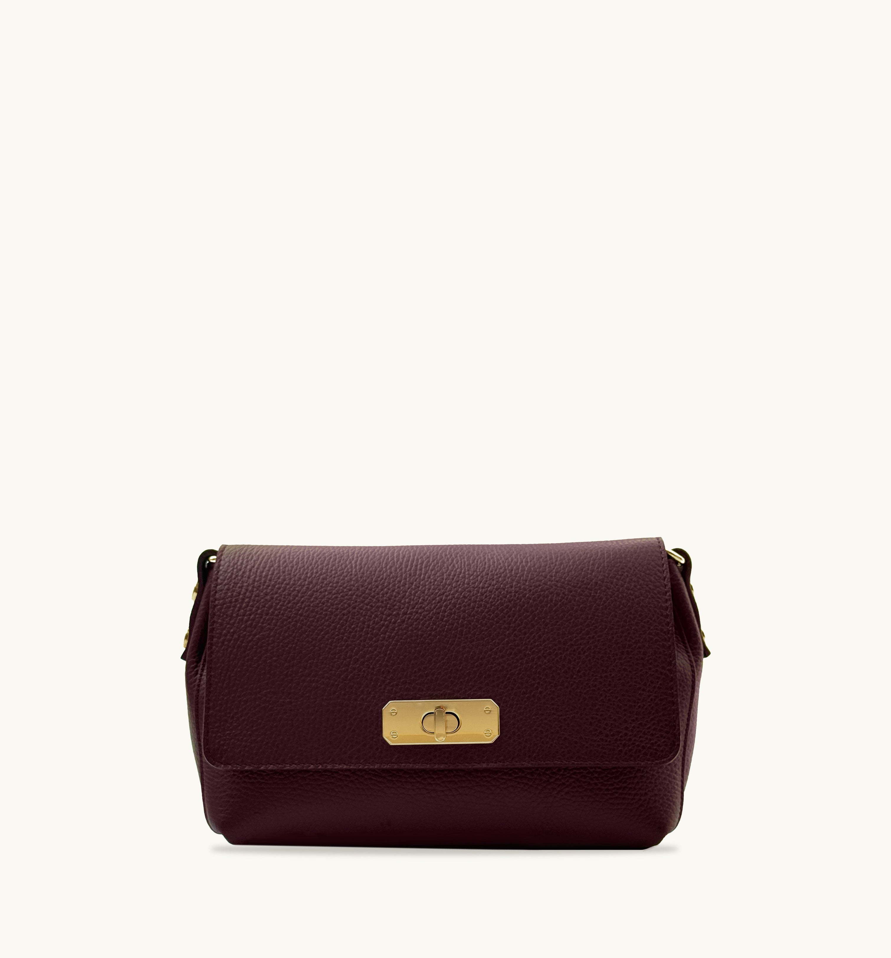 Apatchy London The Maisie Midi Burgundy Leather Bag