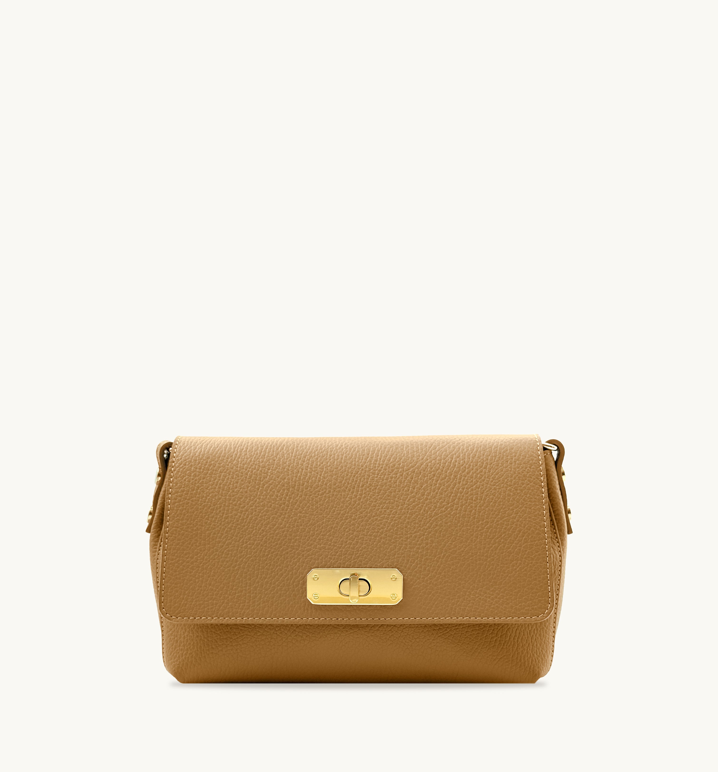 Apatchy London The Maisie Midi Sand Leather Bag