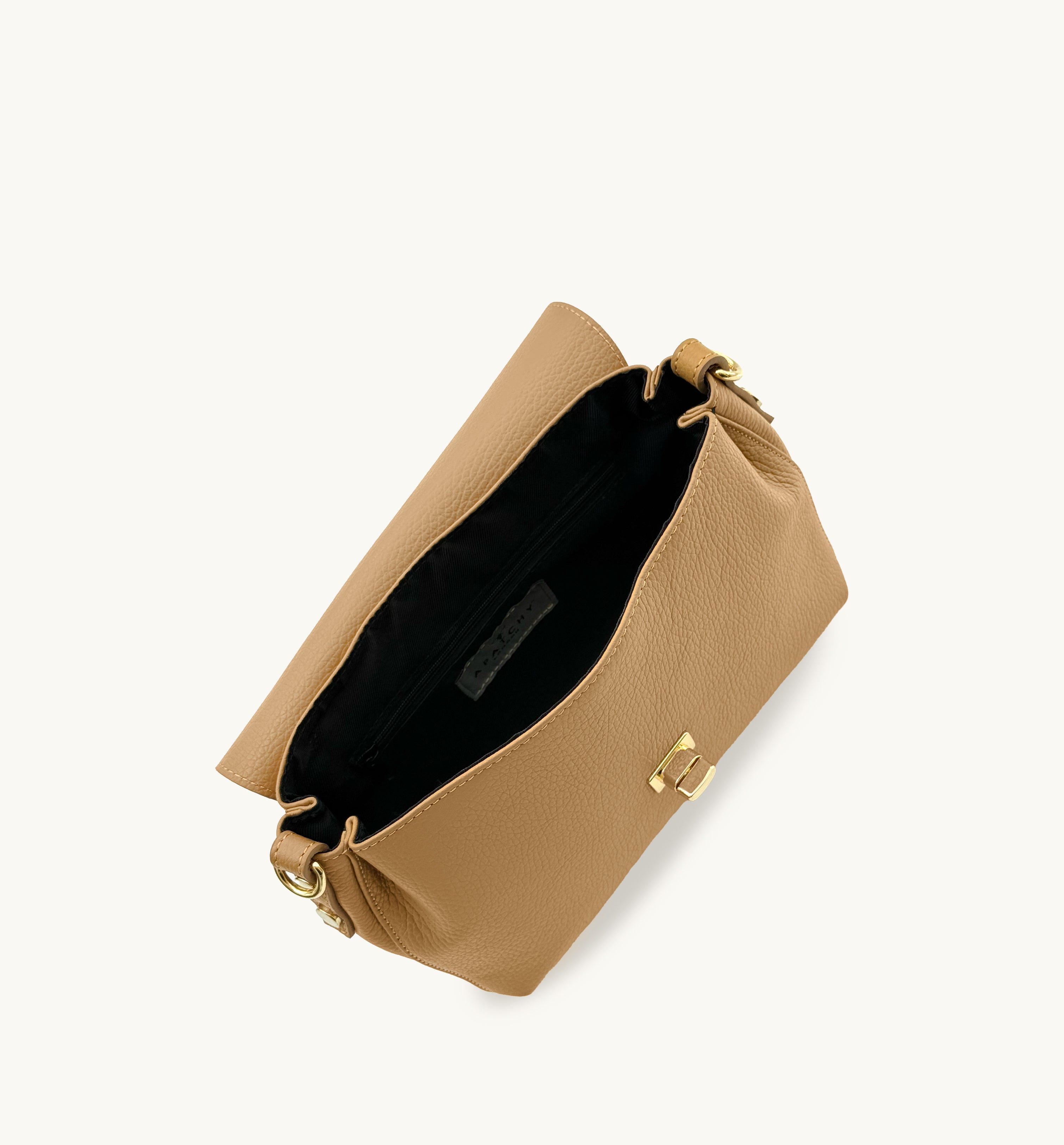 Apatchy London The Maisie Midi Sand Leather Bag