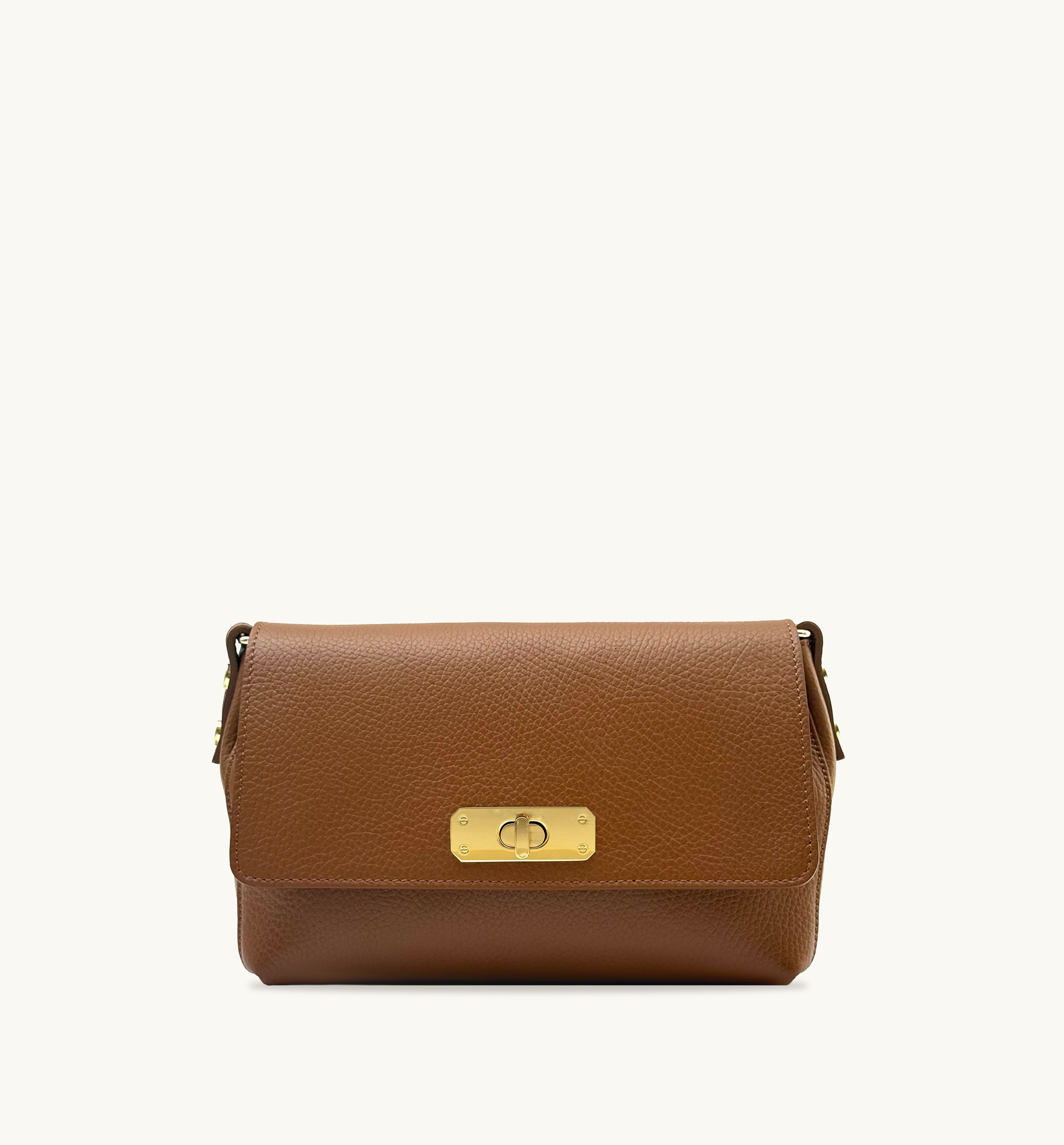 Apatchy London The Maisie Midi Tan Leather Bag