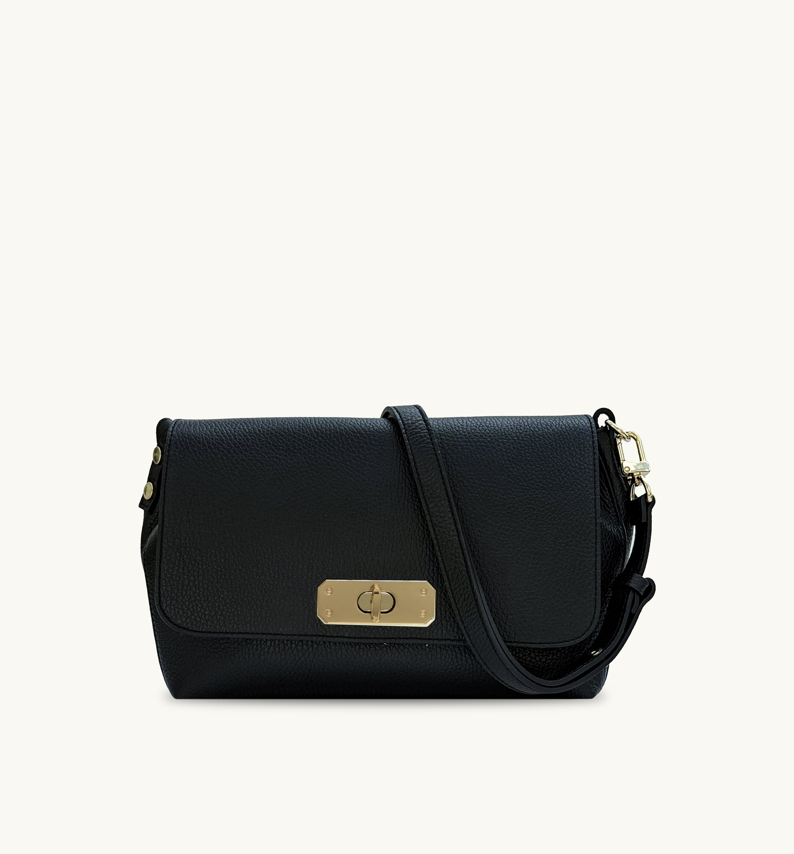 Apatchy London The Maisie Maxi Black Leather Bag
