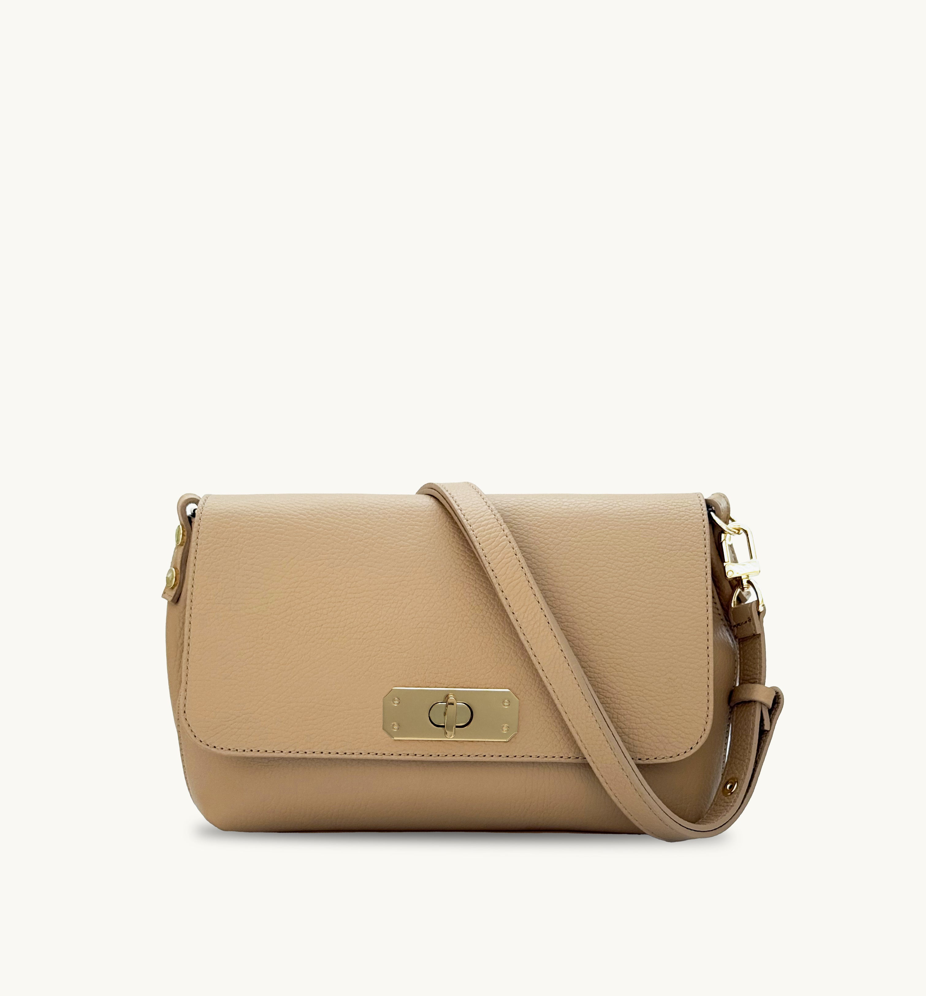 Apatchy London The Maisie Maxi Sand Leather Bag