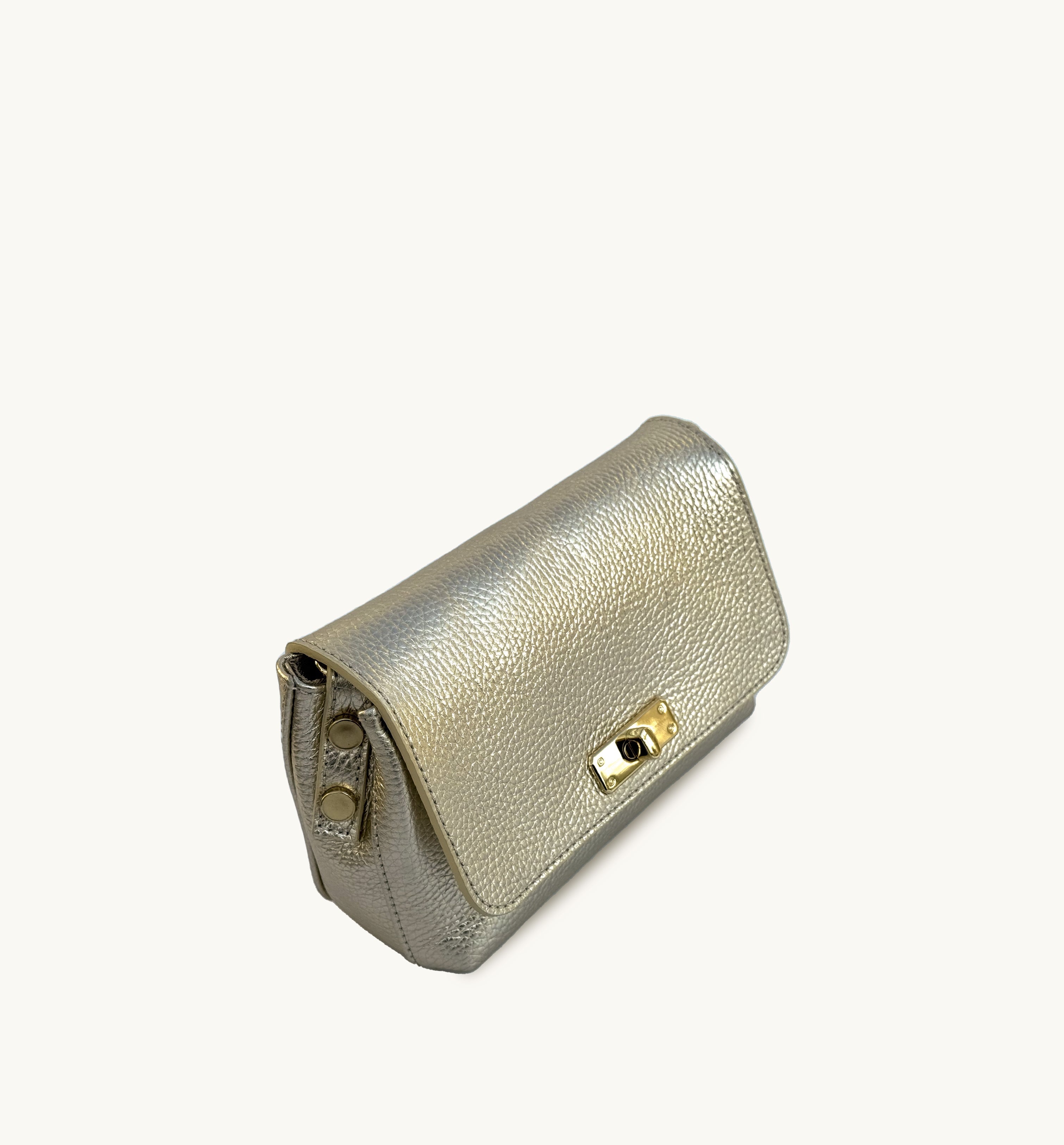 Apatchy London The Maisie Gold Leather Bag