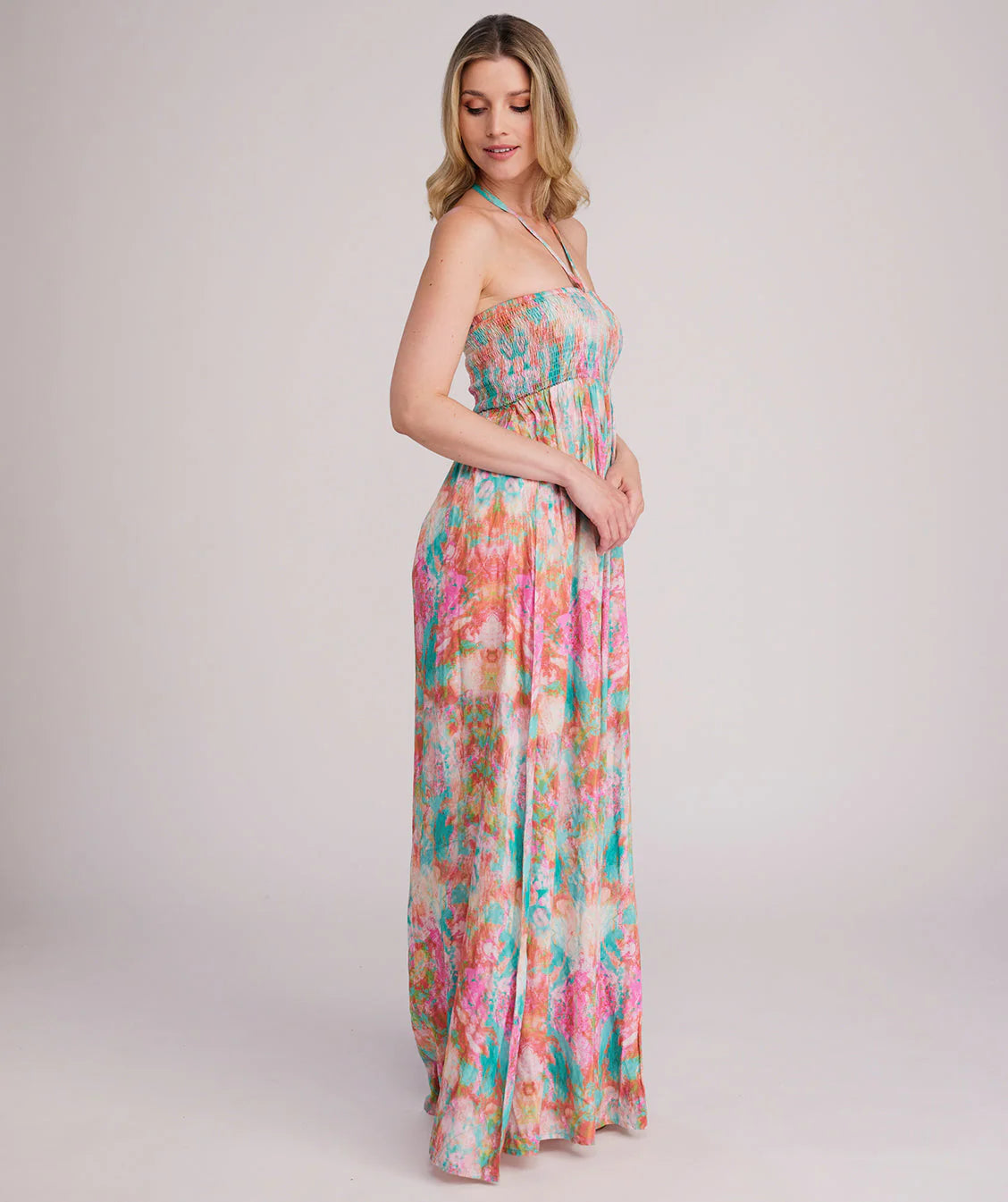 Maldives - Halter Neck Maxi Beach Dress
