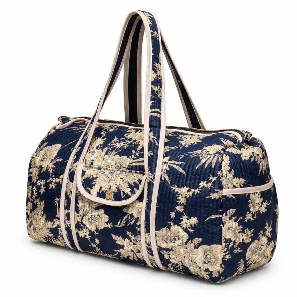 Elie Beaumont Serendipity Cotton Weekender Duffel Bag - Midnight Blossom