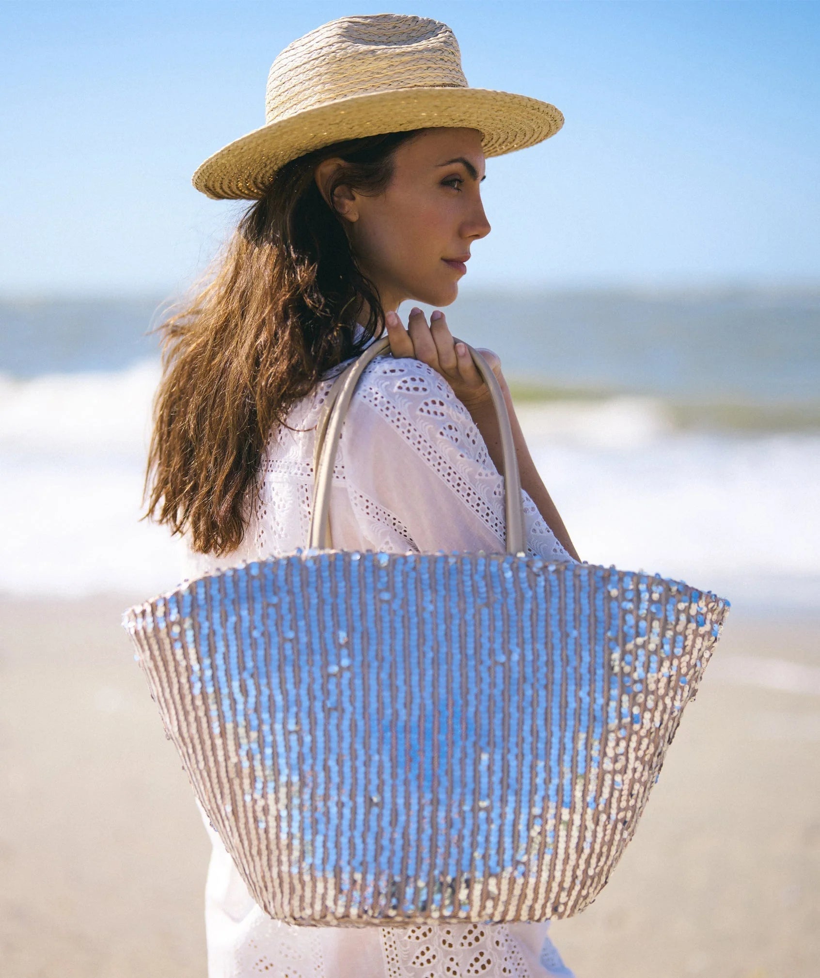 Miller - Sequin Beach Bag