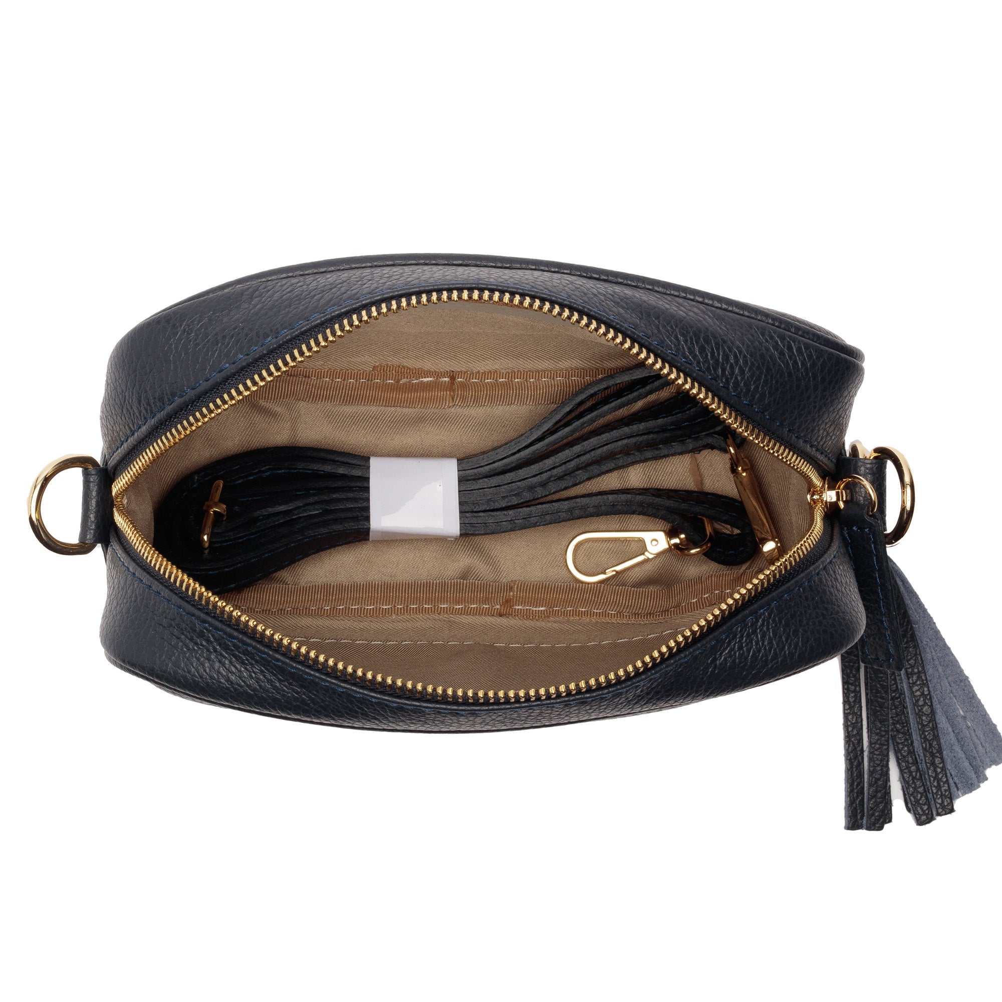 Elie Beaumont Crossbody Tassel Navy Blue